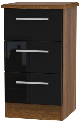 Black High Gloss Front and Noche Walnut Base Unit