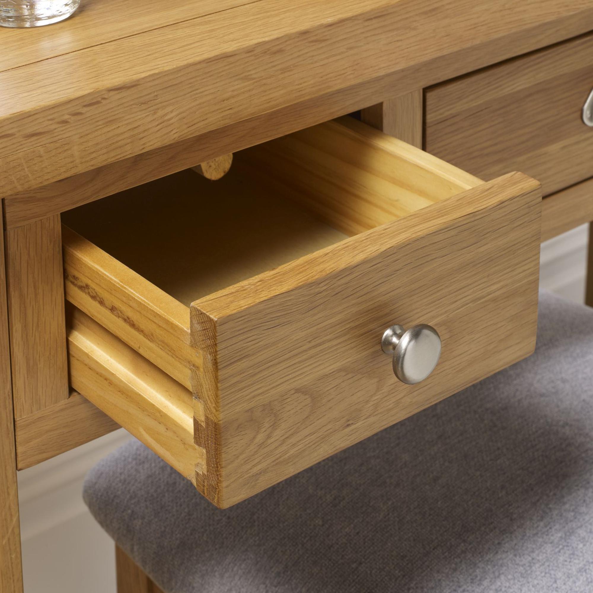 Woburn Dressing Table - 3 Drawer - Rustic Oak