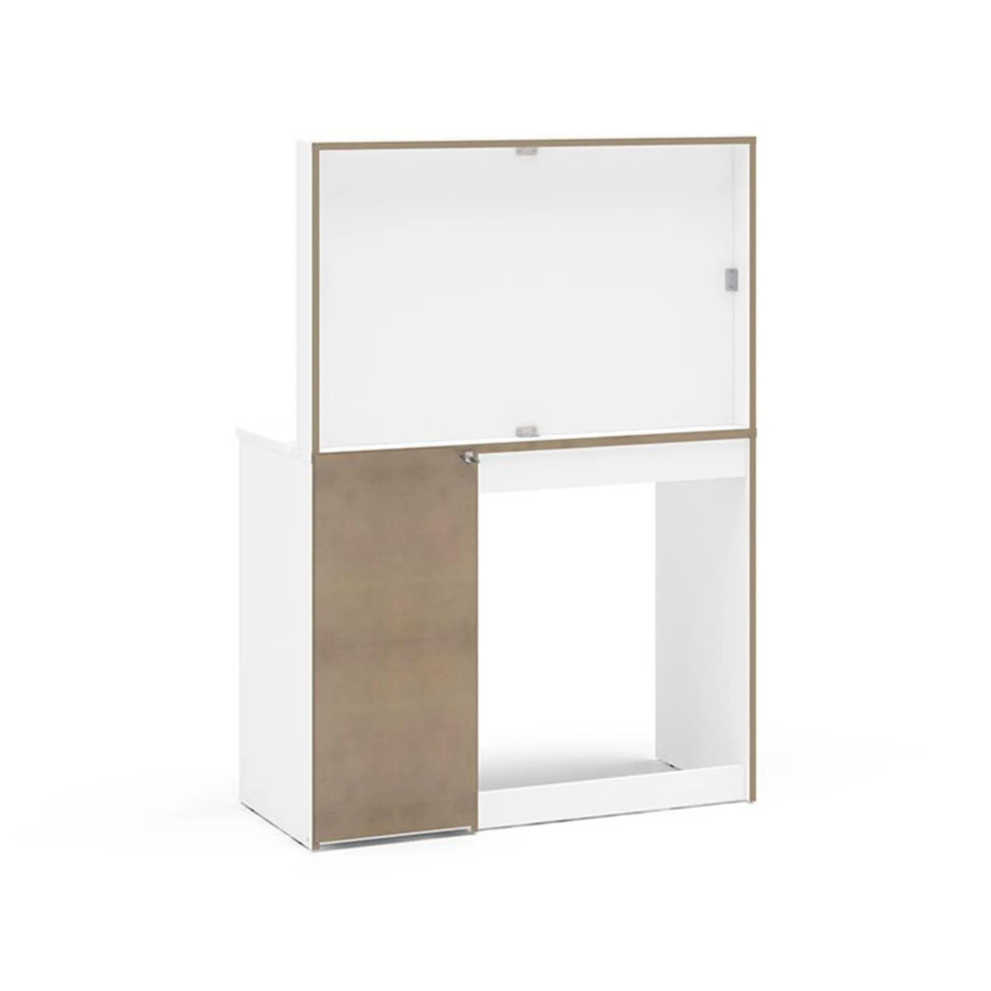 Ava Single Dressing Table - 5 Drawer - White