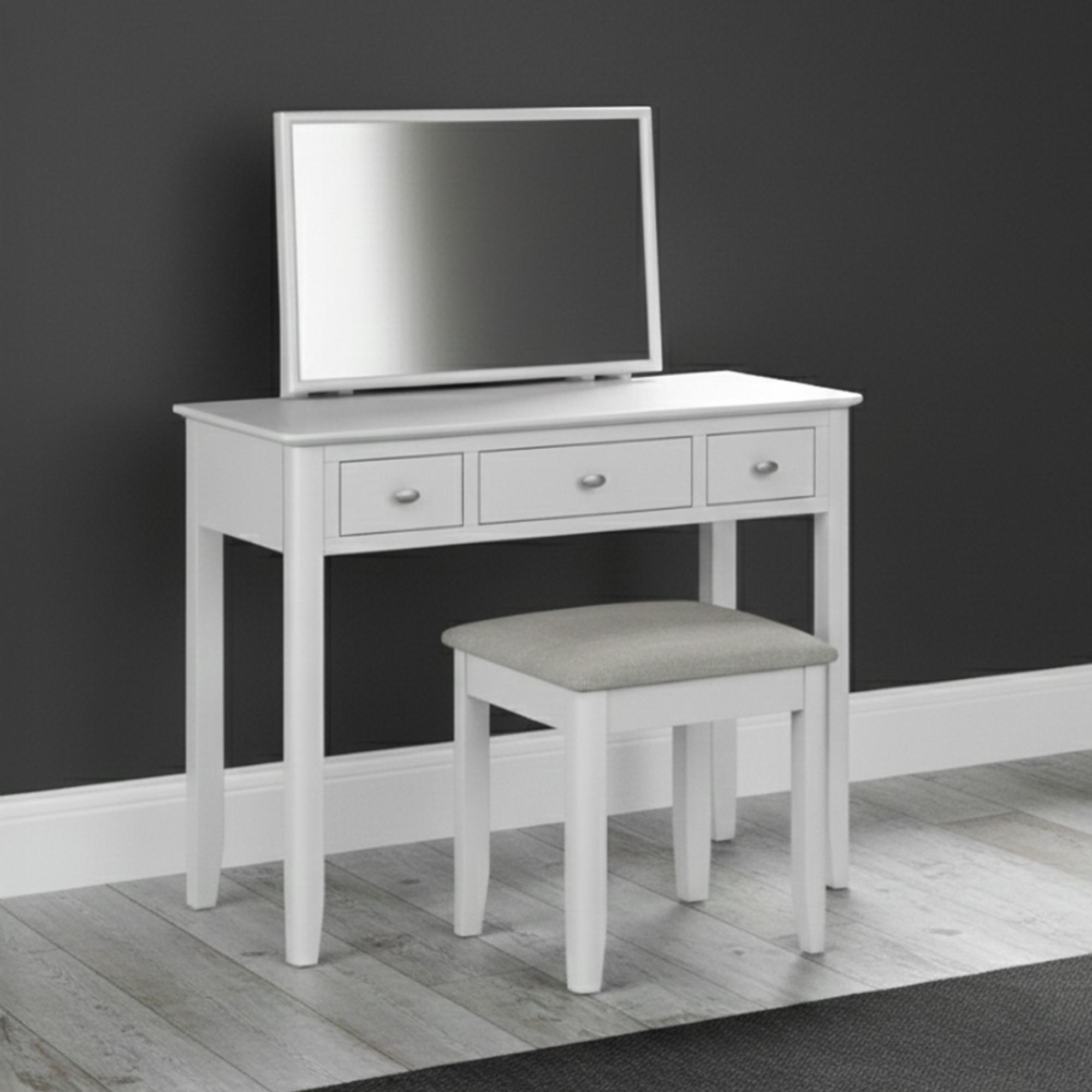 Hampstead Dressing Table Set - 3 Drawer - White