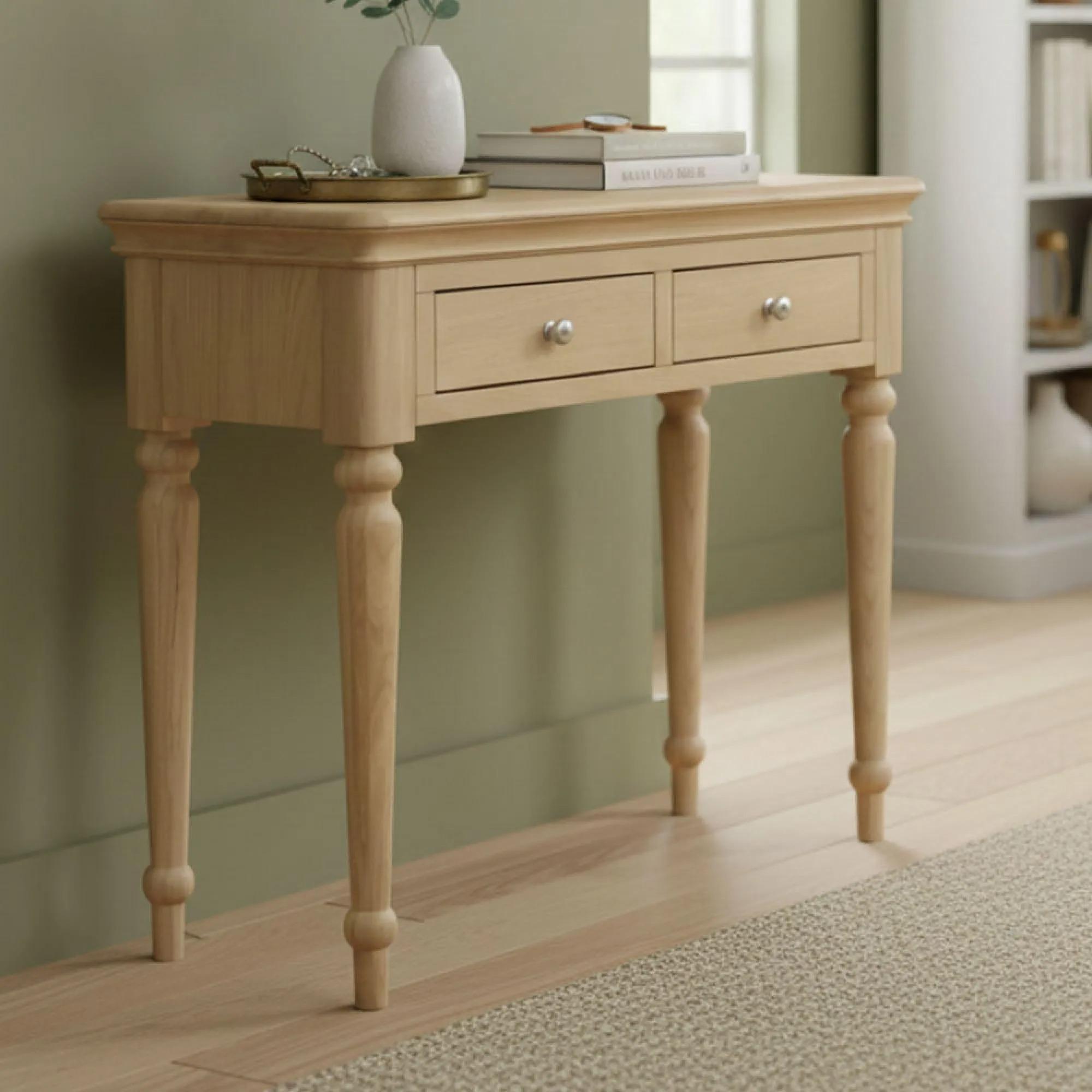 Cromwell Dressing Table - 2 Drawer - Oak