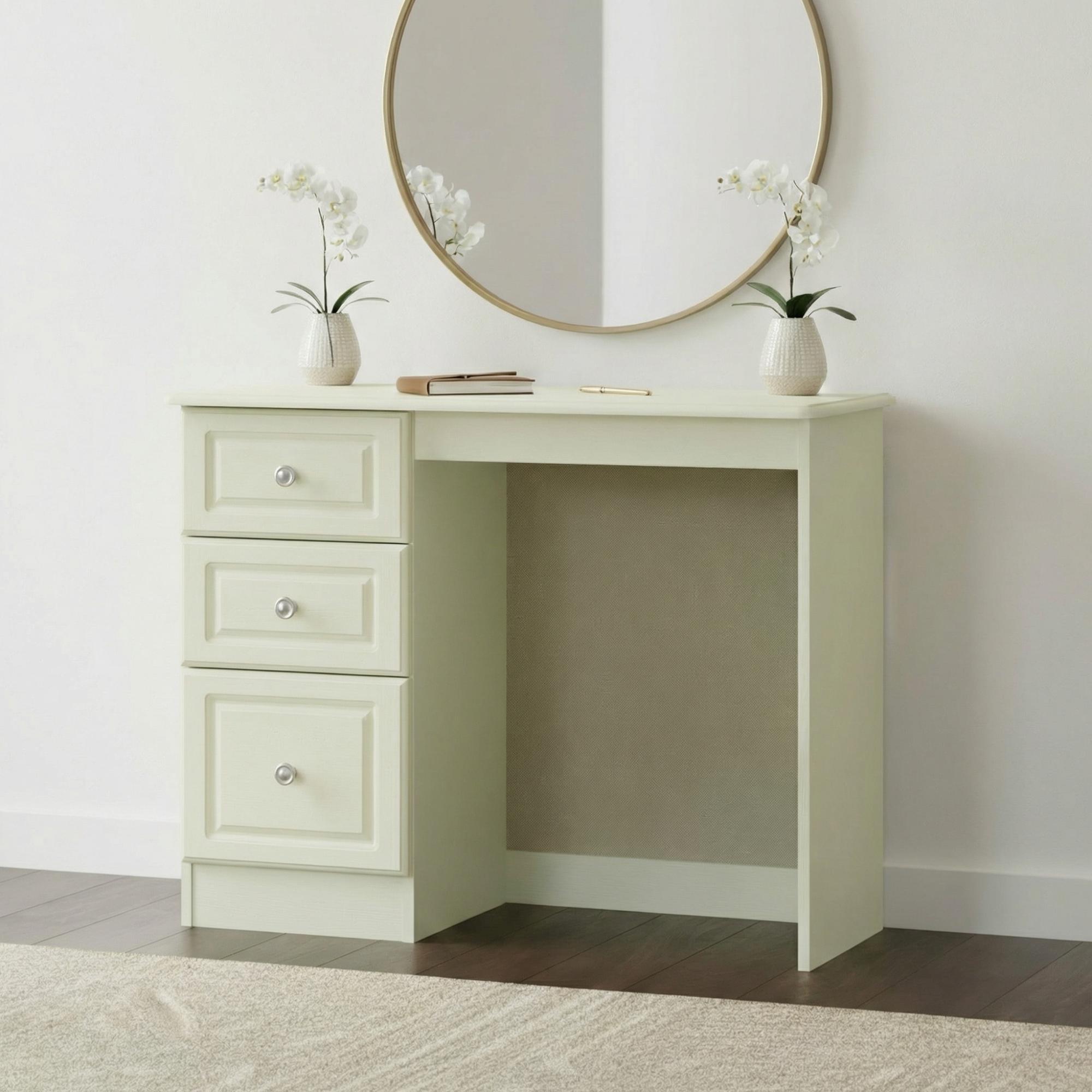 Pembroke Cream 3 Drawer Single Dressing Table