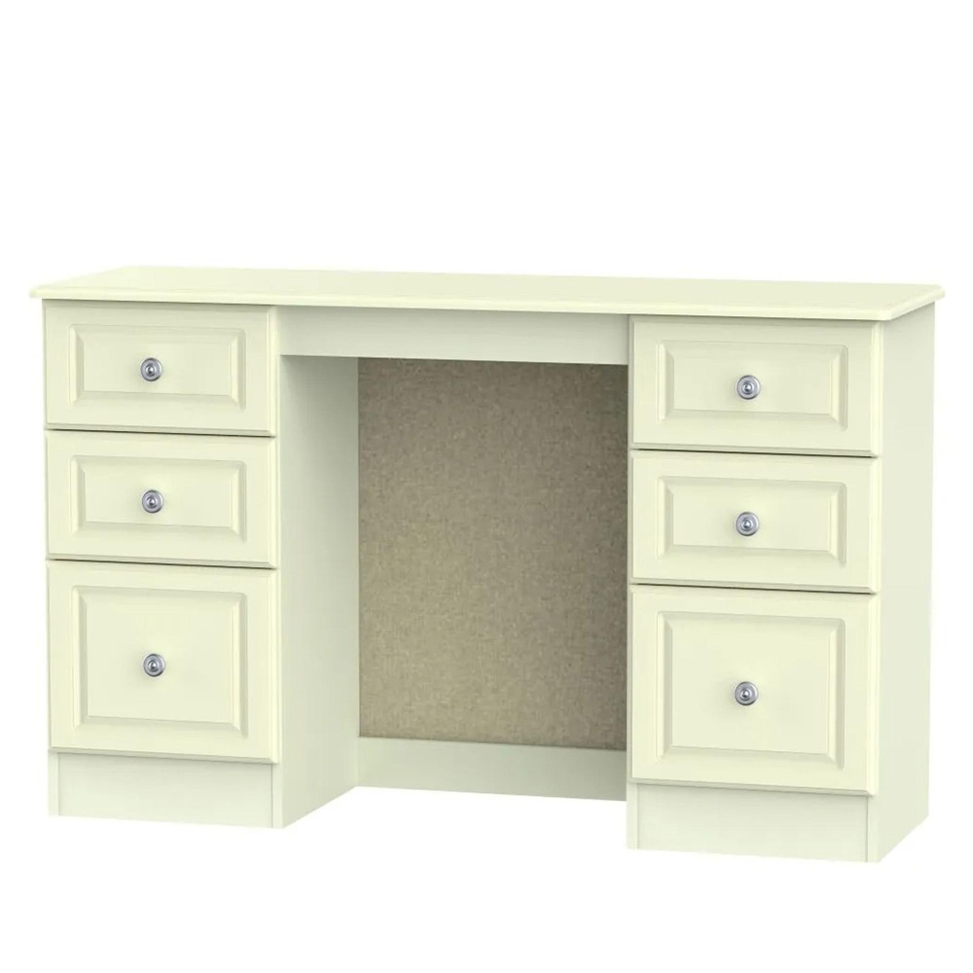 Pembroke Dressing Table - Double - 6 Drawer - Cream