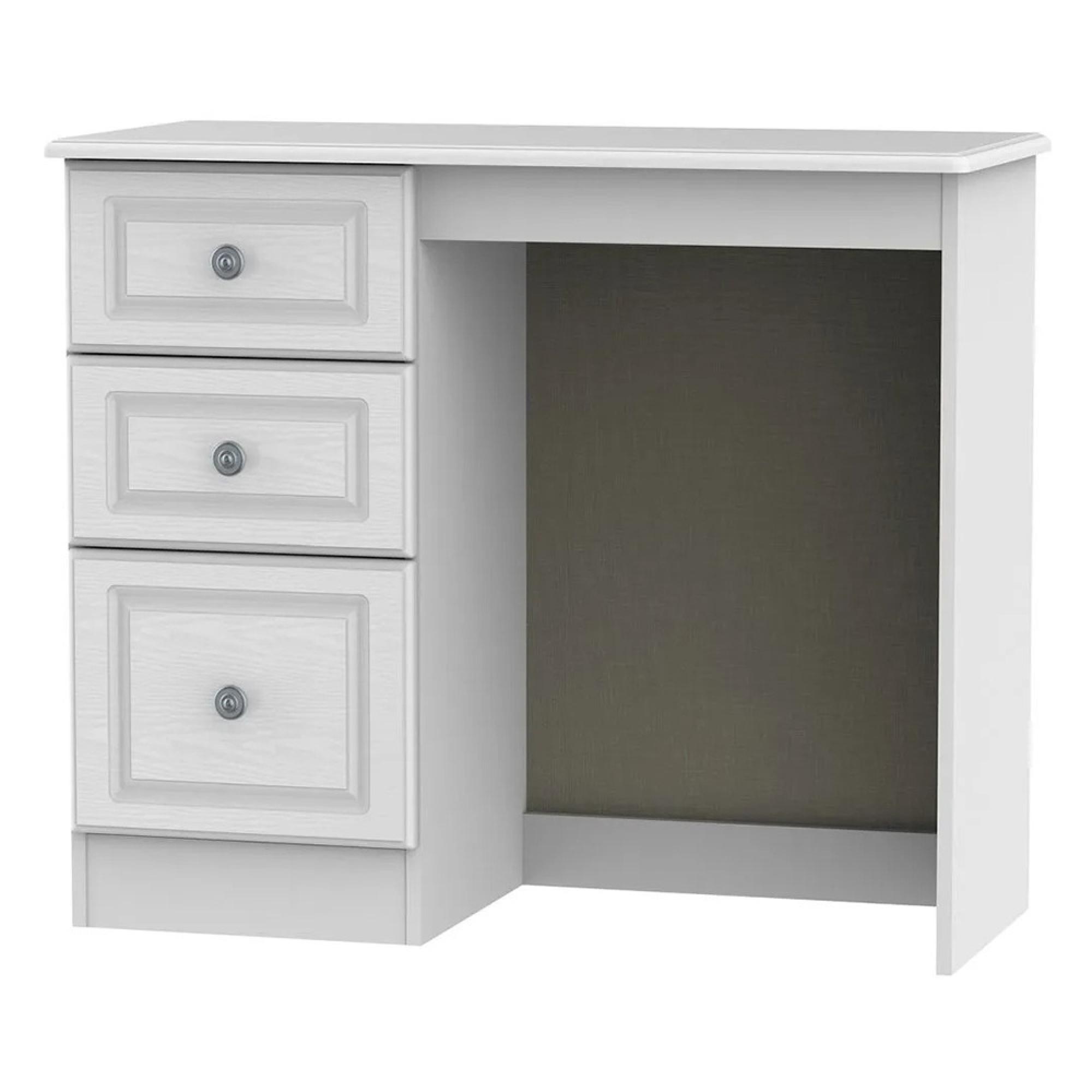 Pembroke Dressing Table - Single - 3 Drawer - White