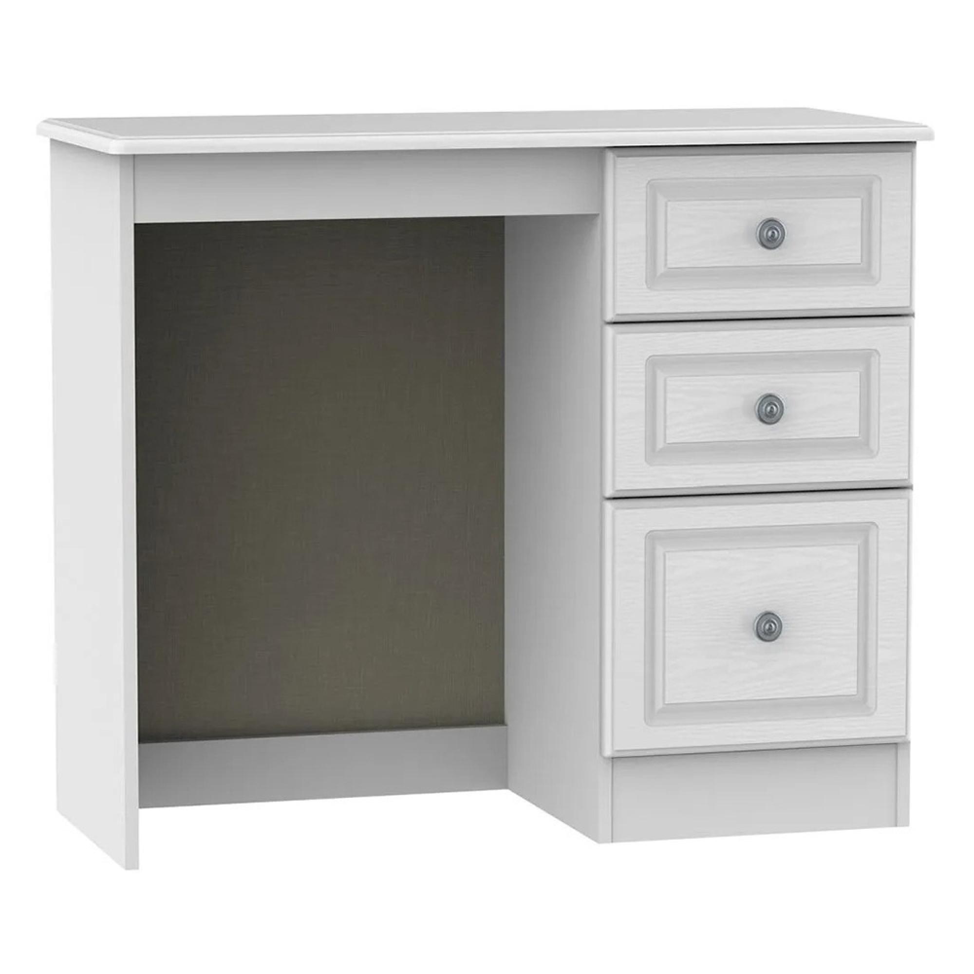 Pembroke Dressing Table - Single - 3 Drawer - White