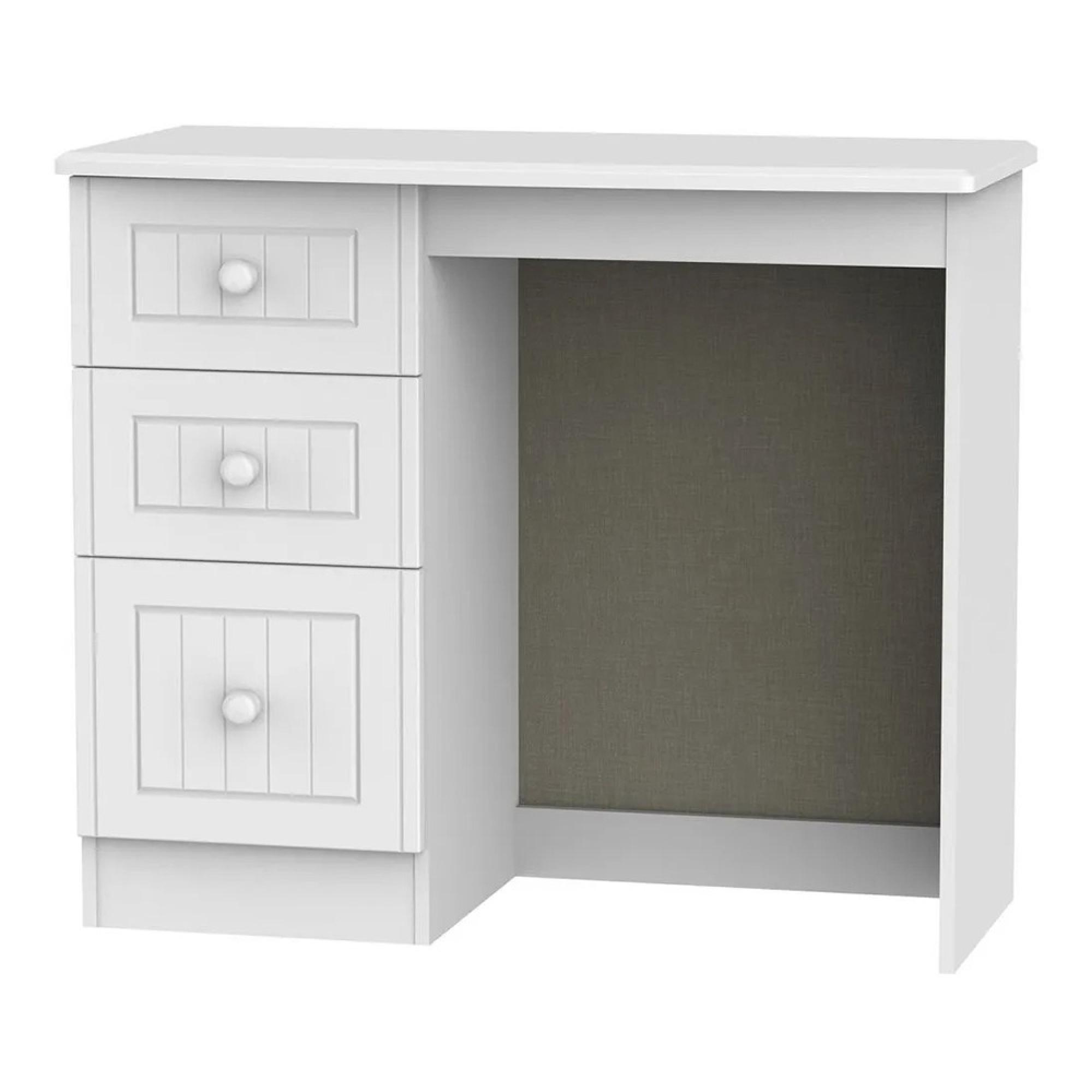 Warwick Dressing Table - 3 Drawer - Single - White