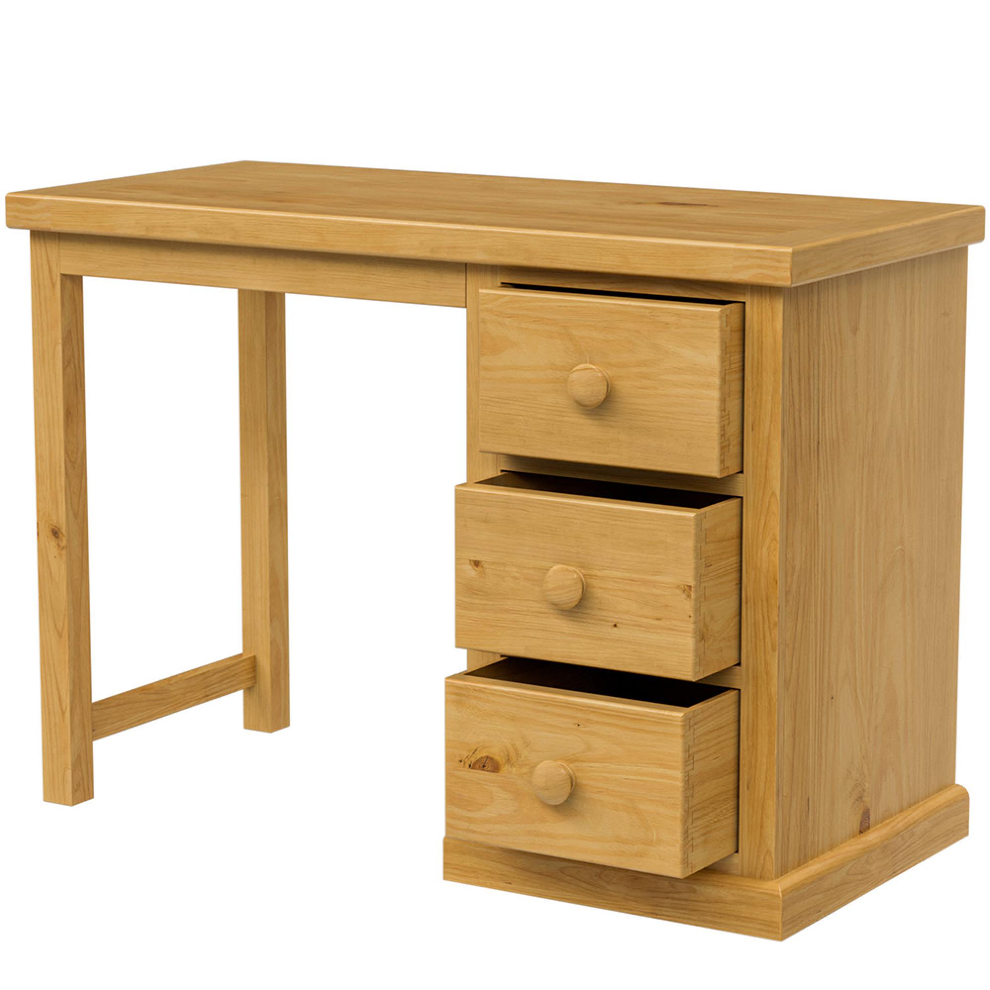 Churchill Waxed Pine 3 Drawer Single Dressing Table