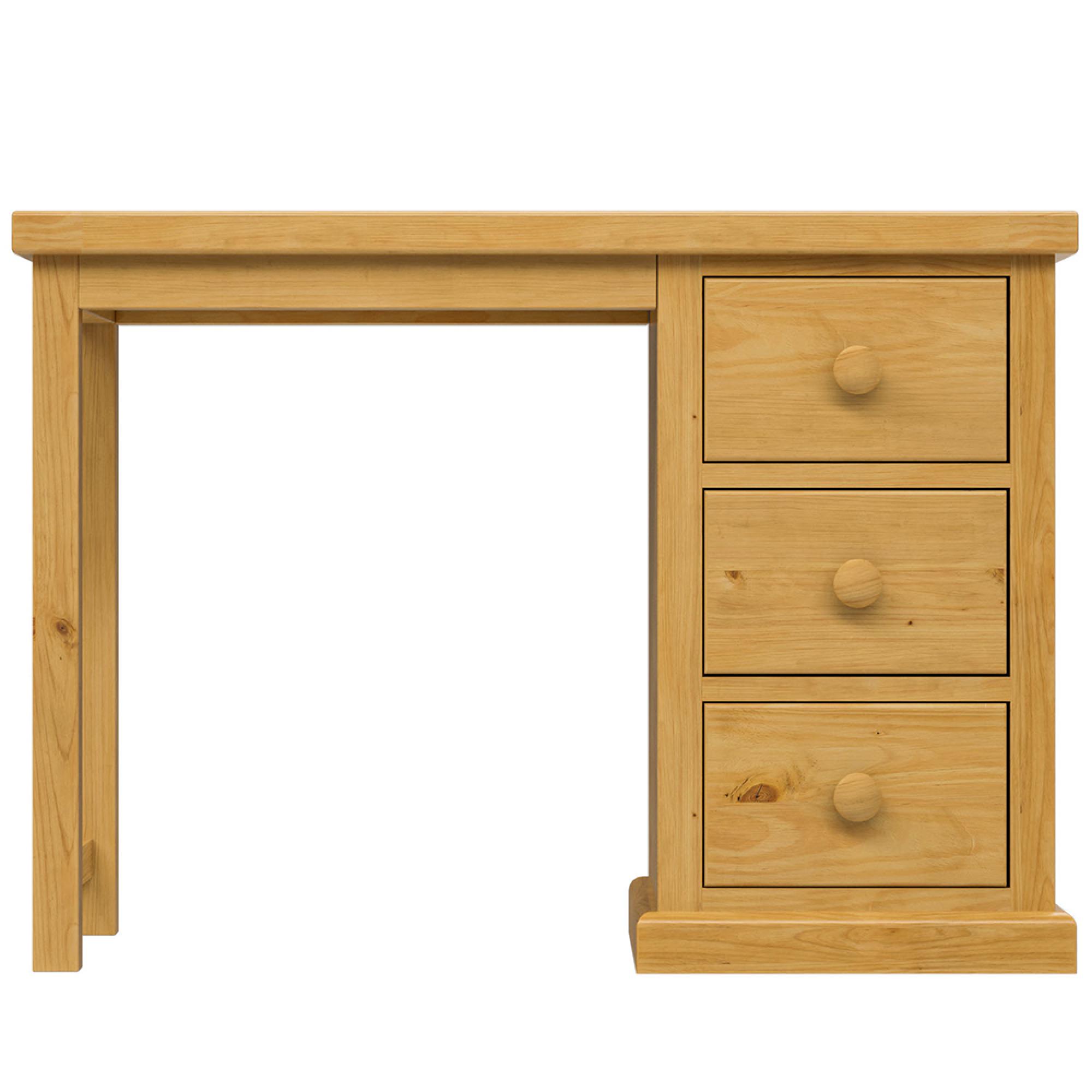 Churchill Waxed Pine 3 Drawer Single Dressing Table