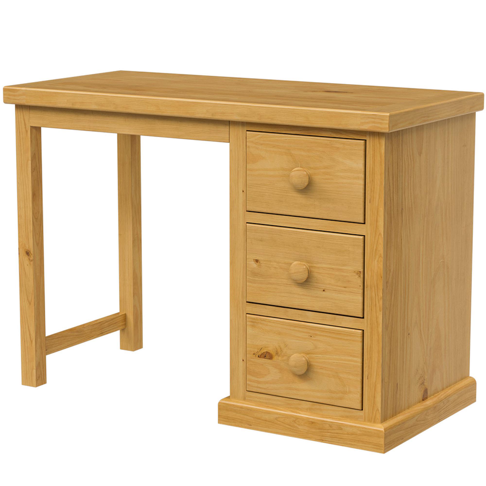 Churchill Waxed Pine 3 Drawer Single Dressing Table
