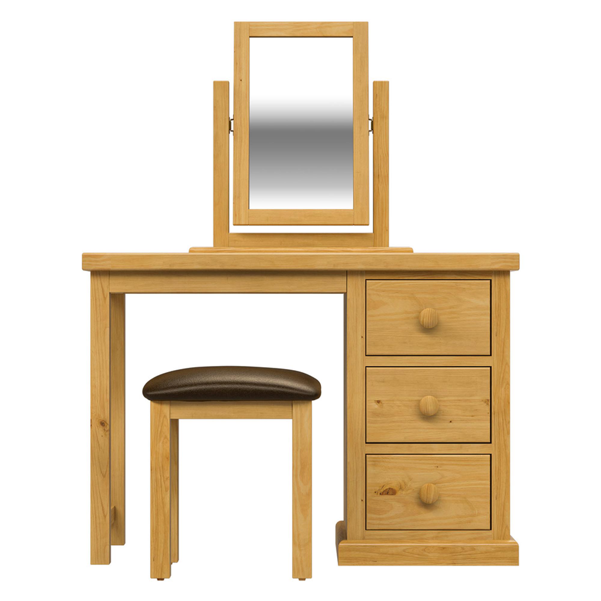 Churchill Waxed Pine Dressing Table Set