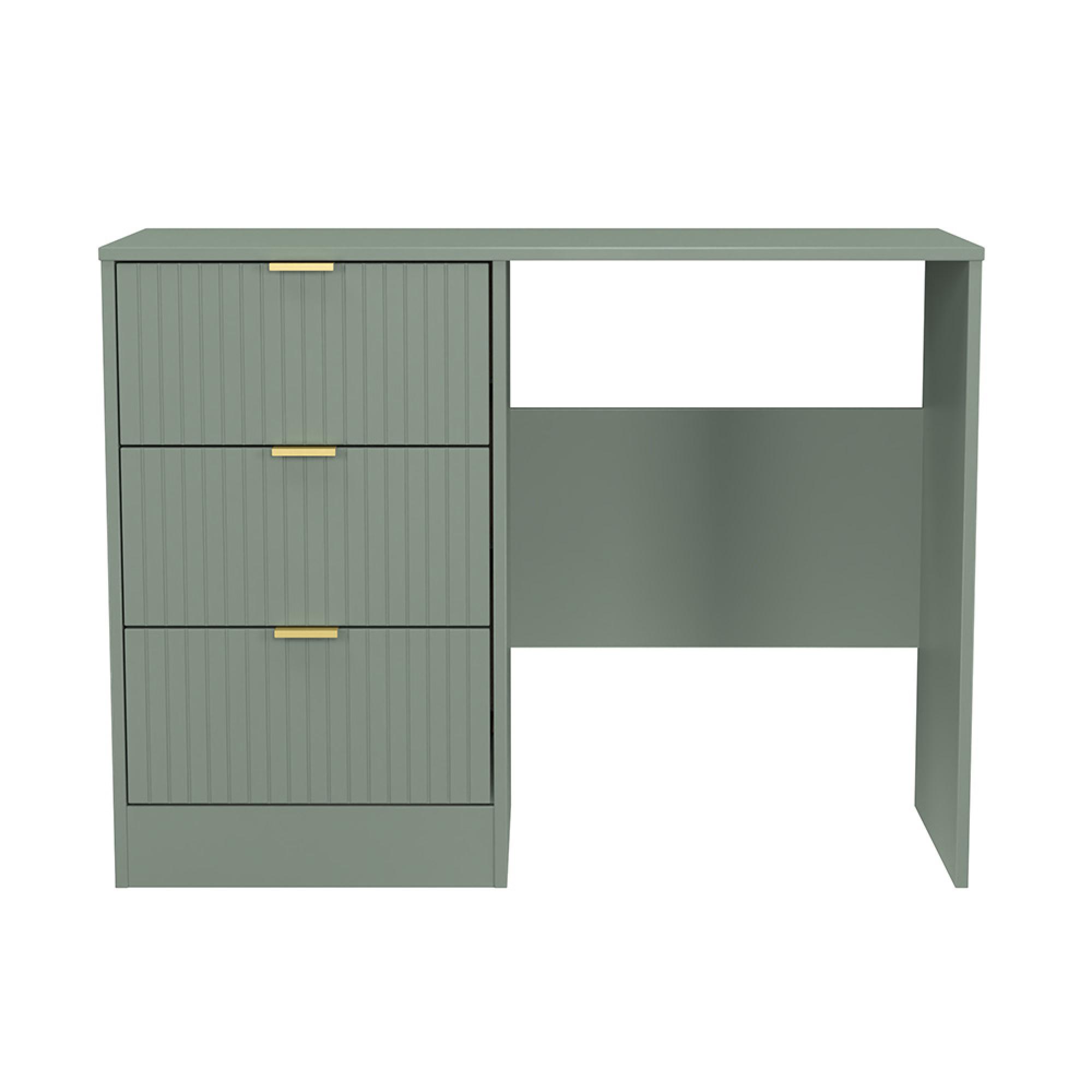 Nashville Dressing Table - Single - 3 Drawer - Green