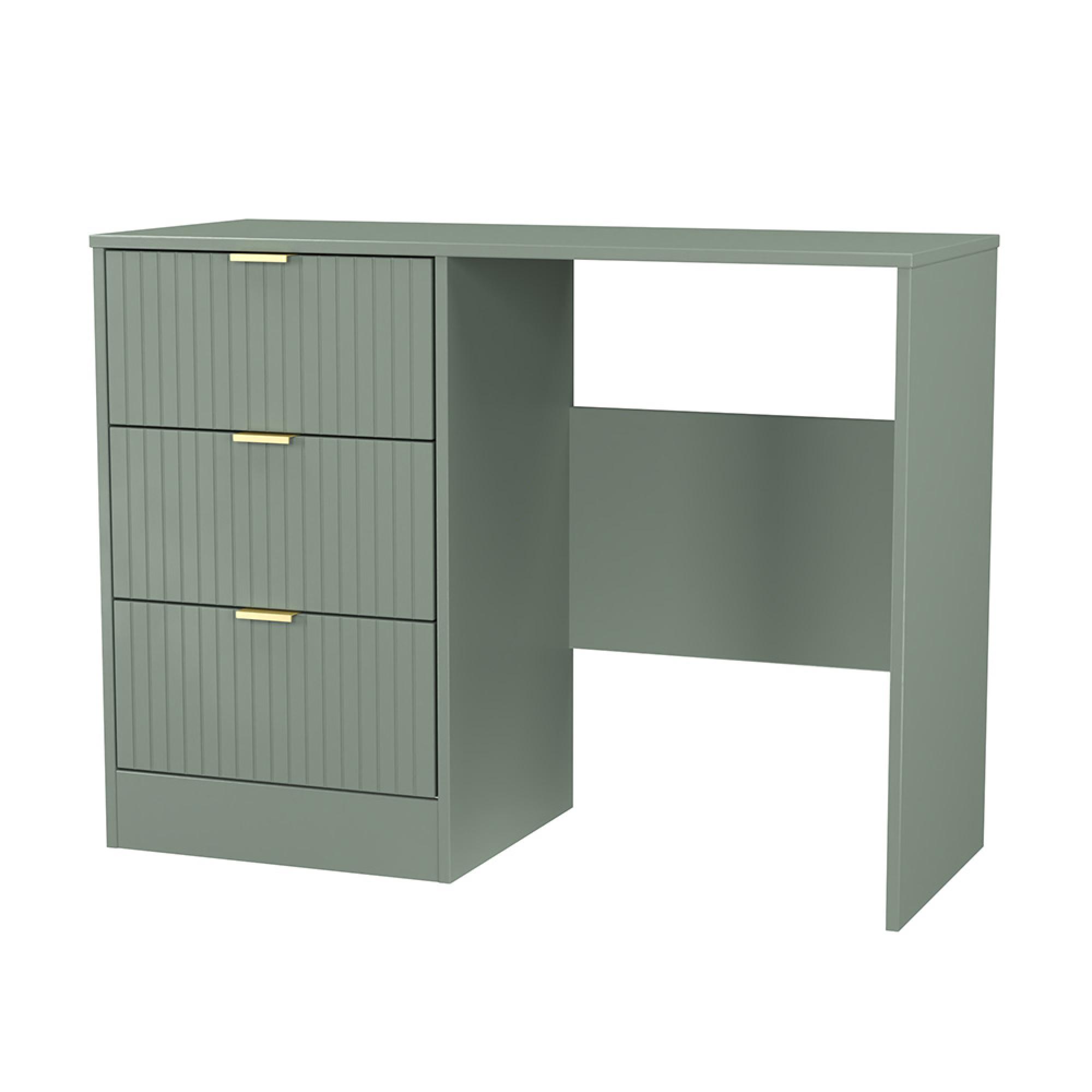 Nashville Dressing Table - Single - 3 Drawer - Green