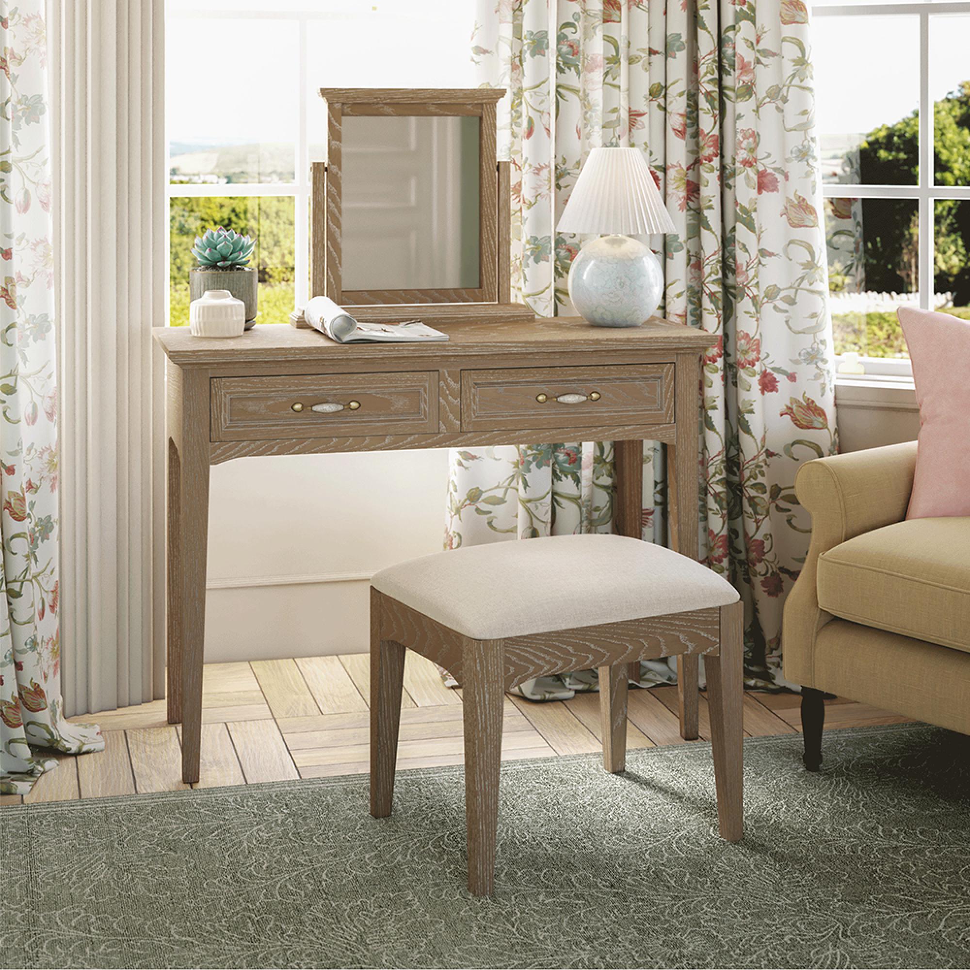 Ennis Dressing Set - 2 Drawer - Natural Matt Lacquered