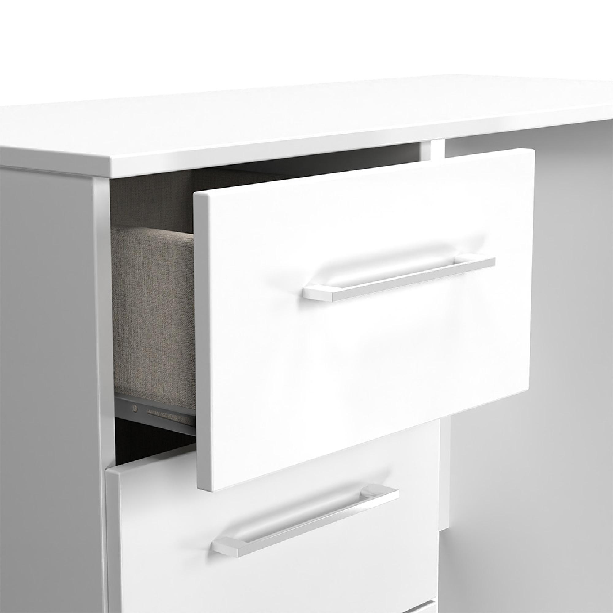 Worcester Dressing Table - 3 Drawer - Single - White