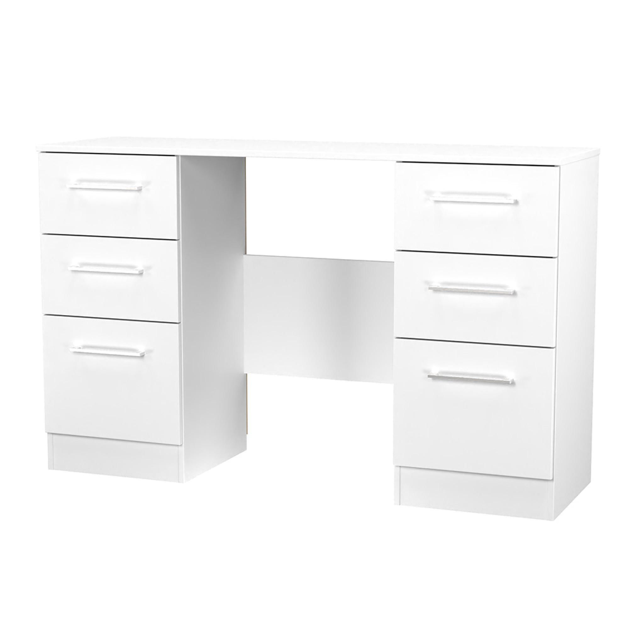 Worcester Dressing Table - 6 Drawer - Double - White