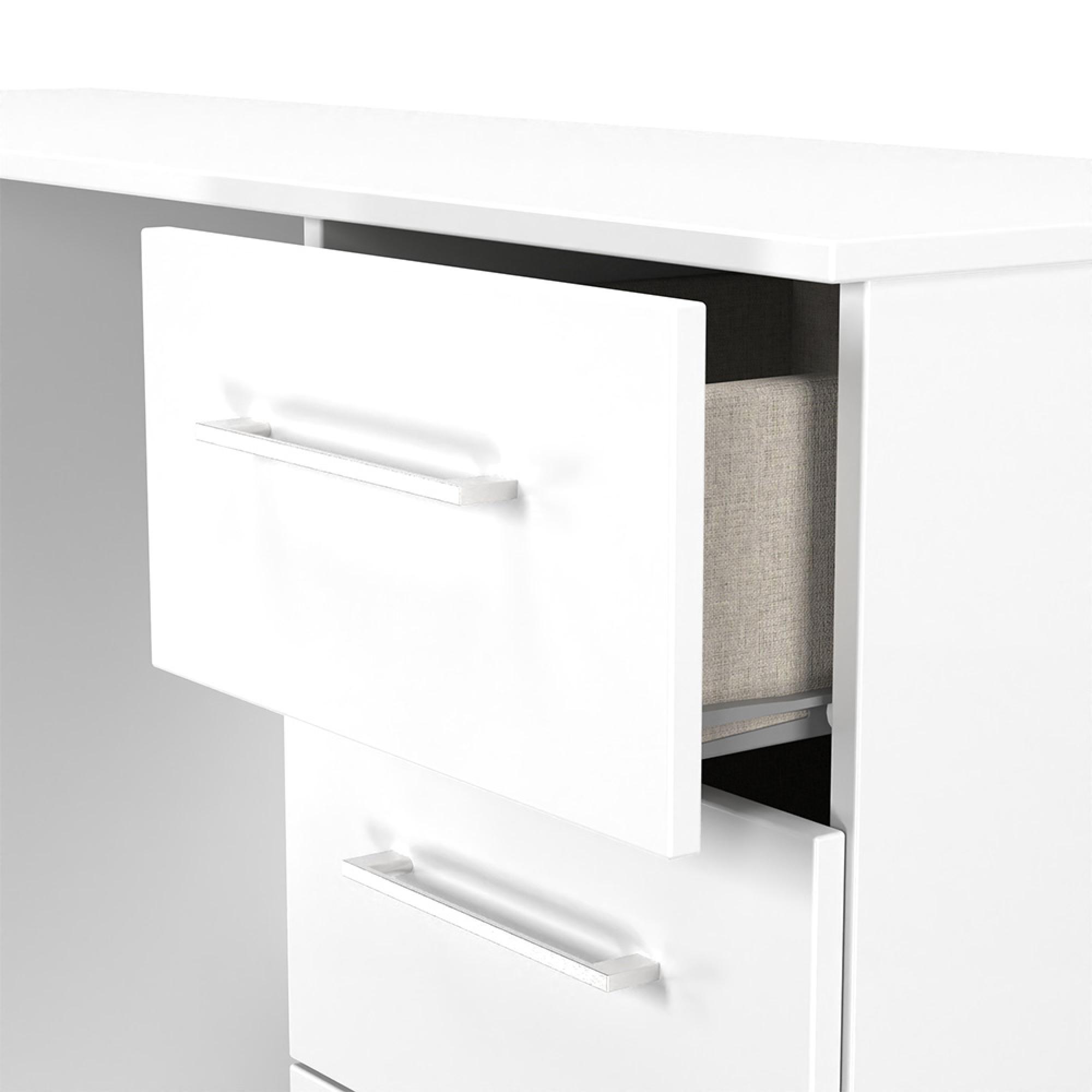 Worcester Dressing Table - 6 Drawer - Double - White