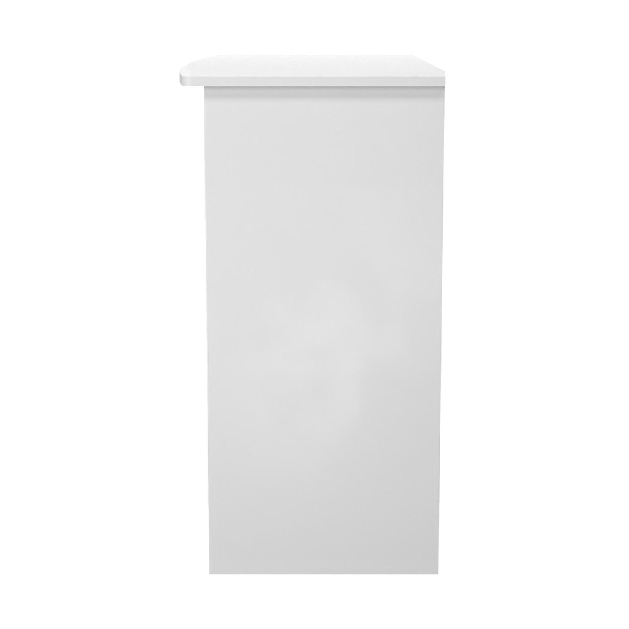 Camden Dressing Table - 3 Drawer - Single - White Gloss