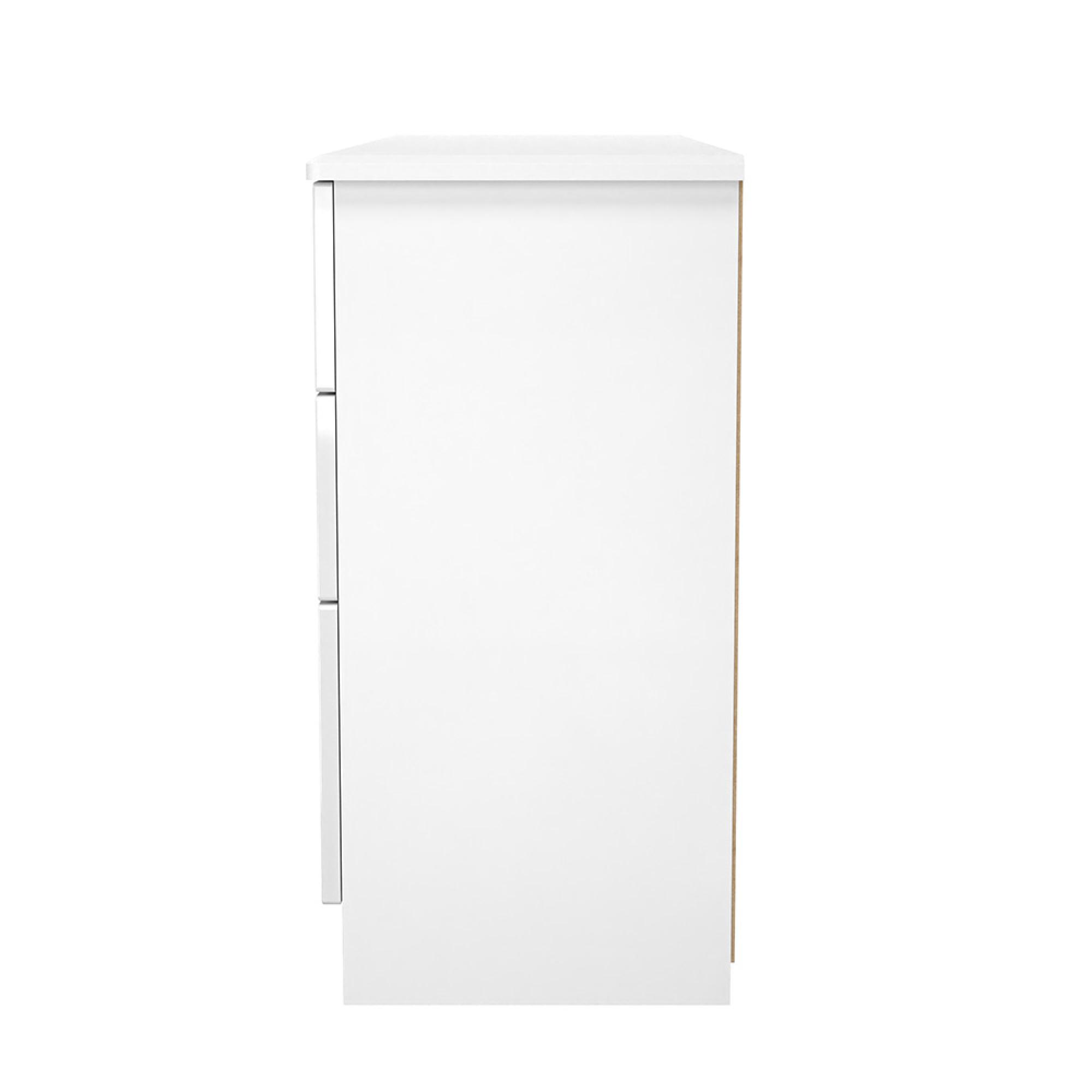 Camden Dressing Table - 6 Drawer - Double - White Gloss