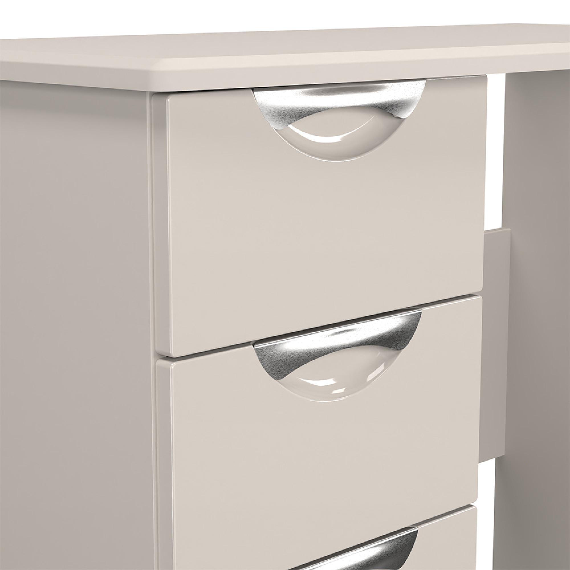 Camden Dressing Table - 3 Drawer - Single - Gloss Cashmere