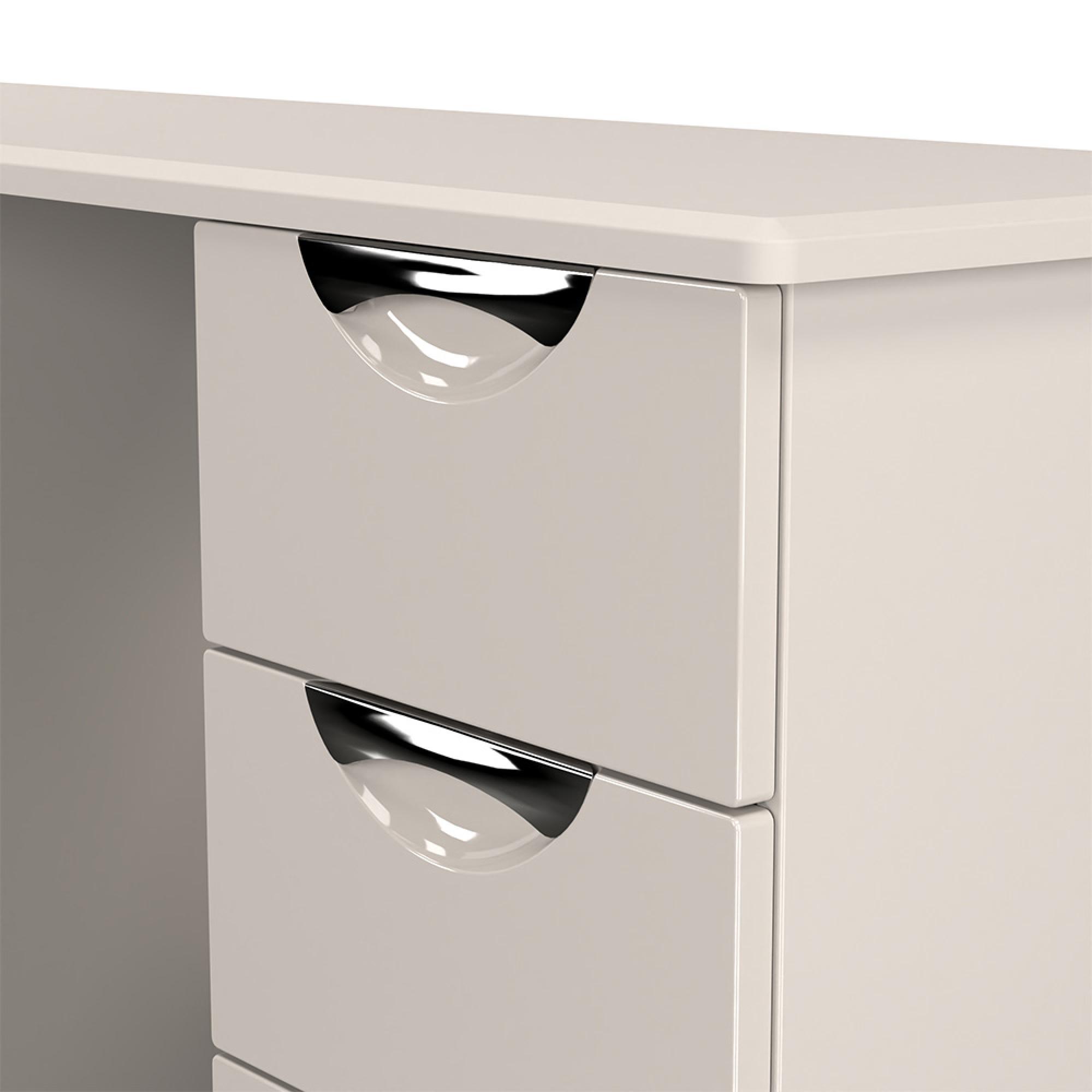Camden Dressing Table - 6 Drawer - Double - Gloss Cashmere
