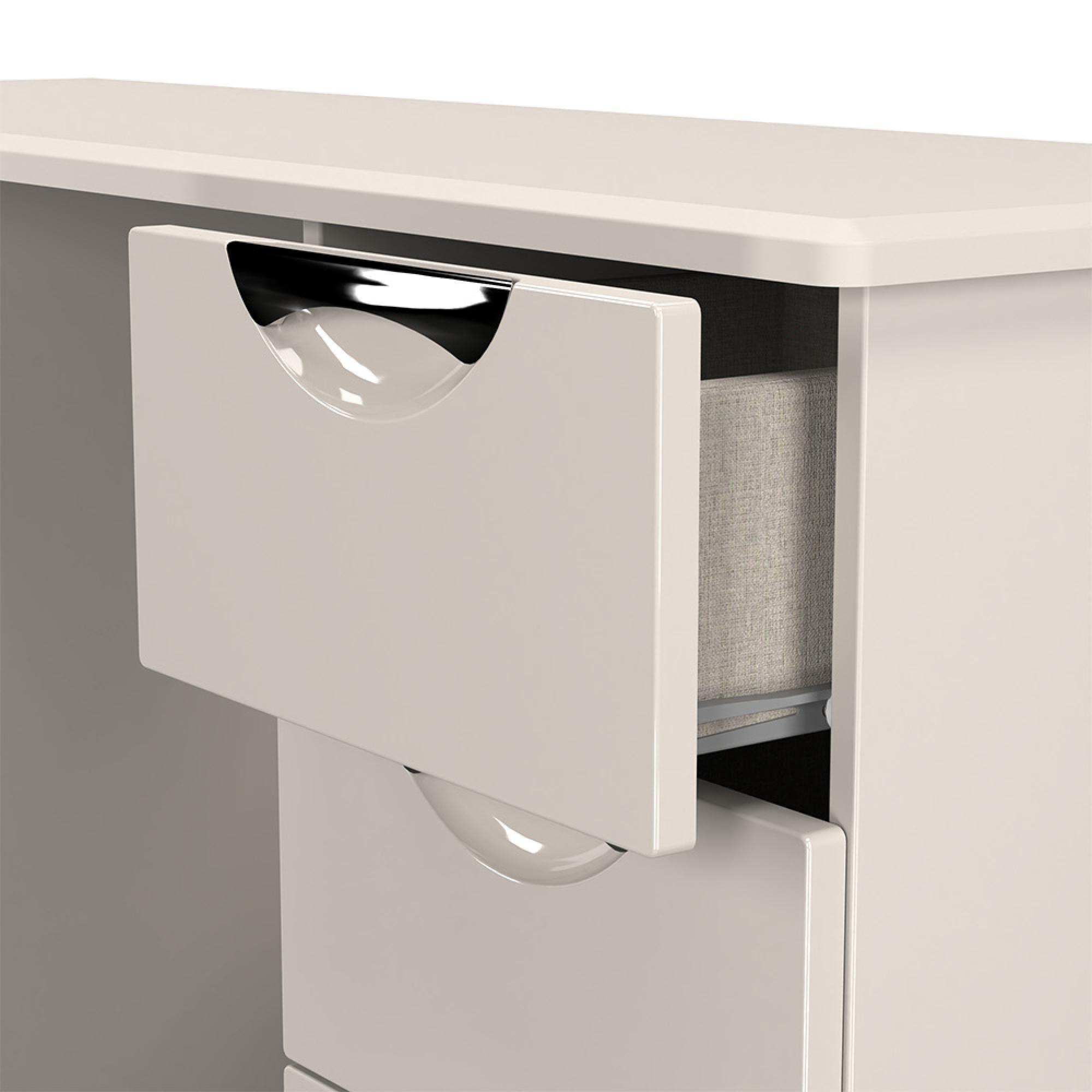 Camden Dressing Table - 6 Drawer - Double - Gloss Cashmere