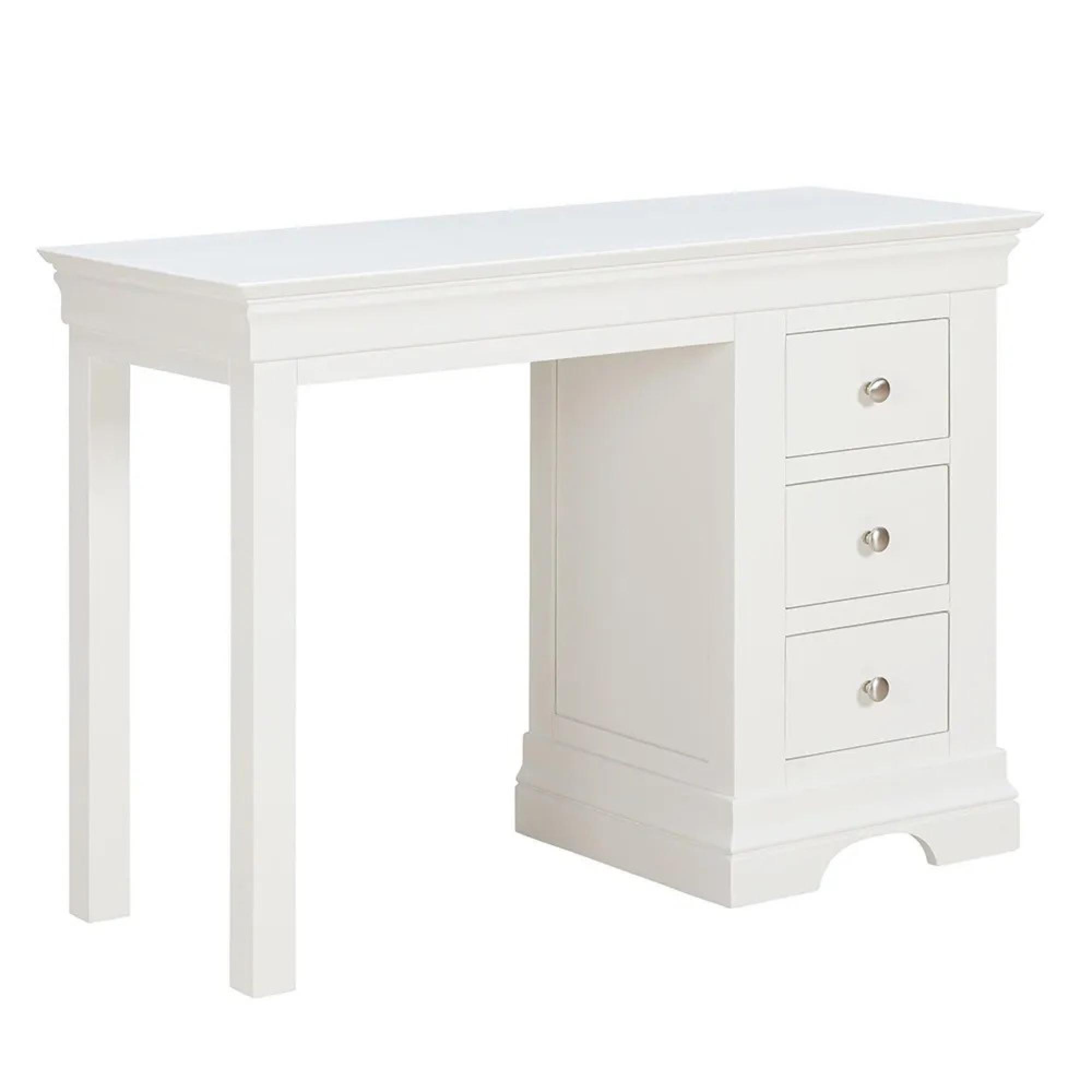 Paisley Dressing Table - 3 Drawer - White Painted