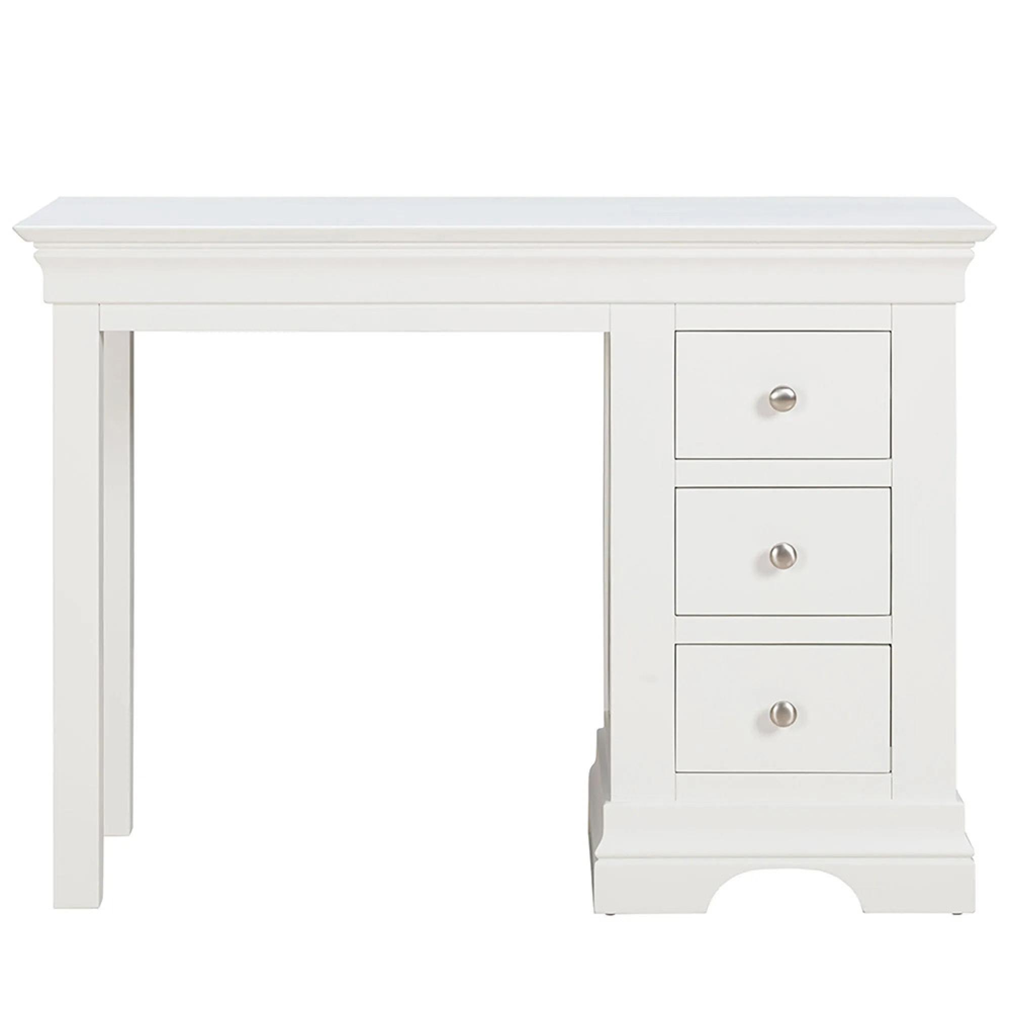 Paisley Dressing Table - 3 Drawer - White Painted