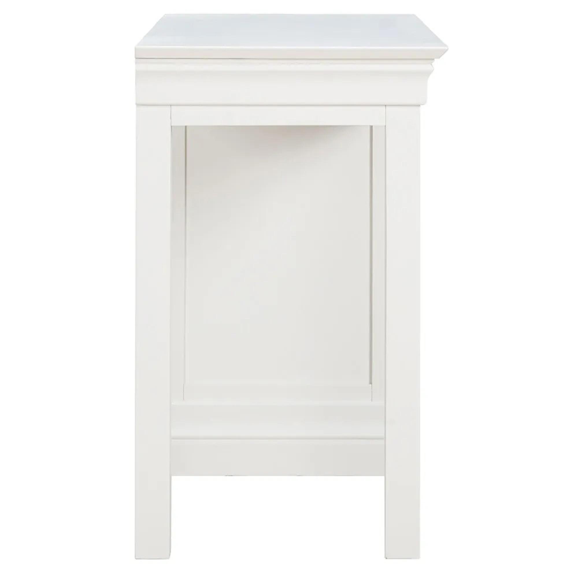 Paisley Dressing Table - 3 Drawer - White Painted