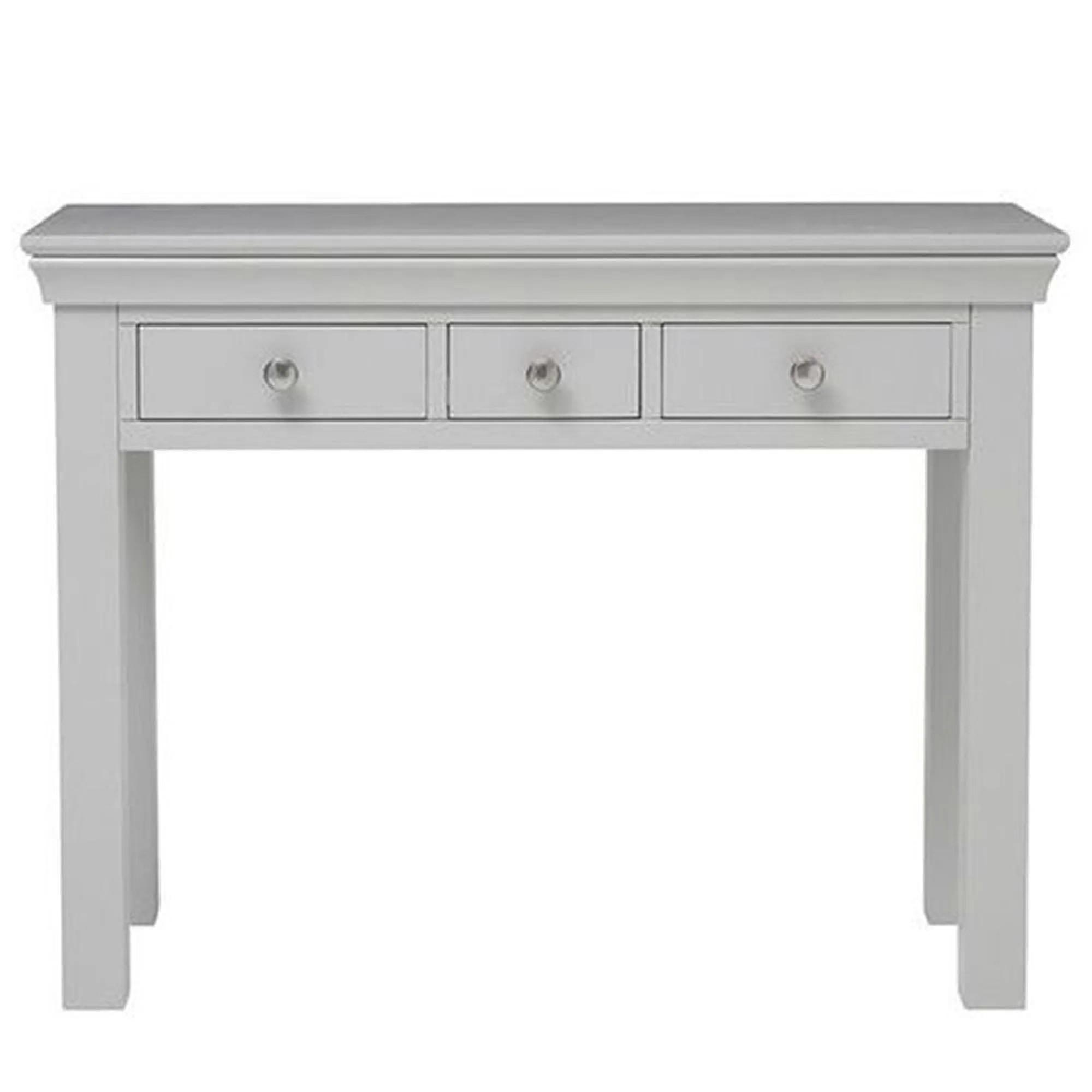 Paisley Dressing Table - 3 Drawer - Grey Painted