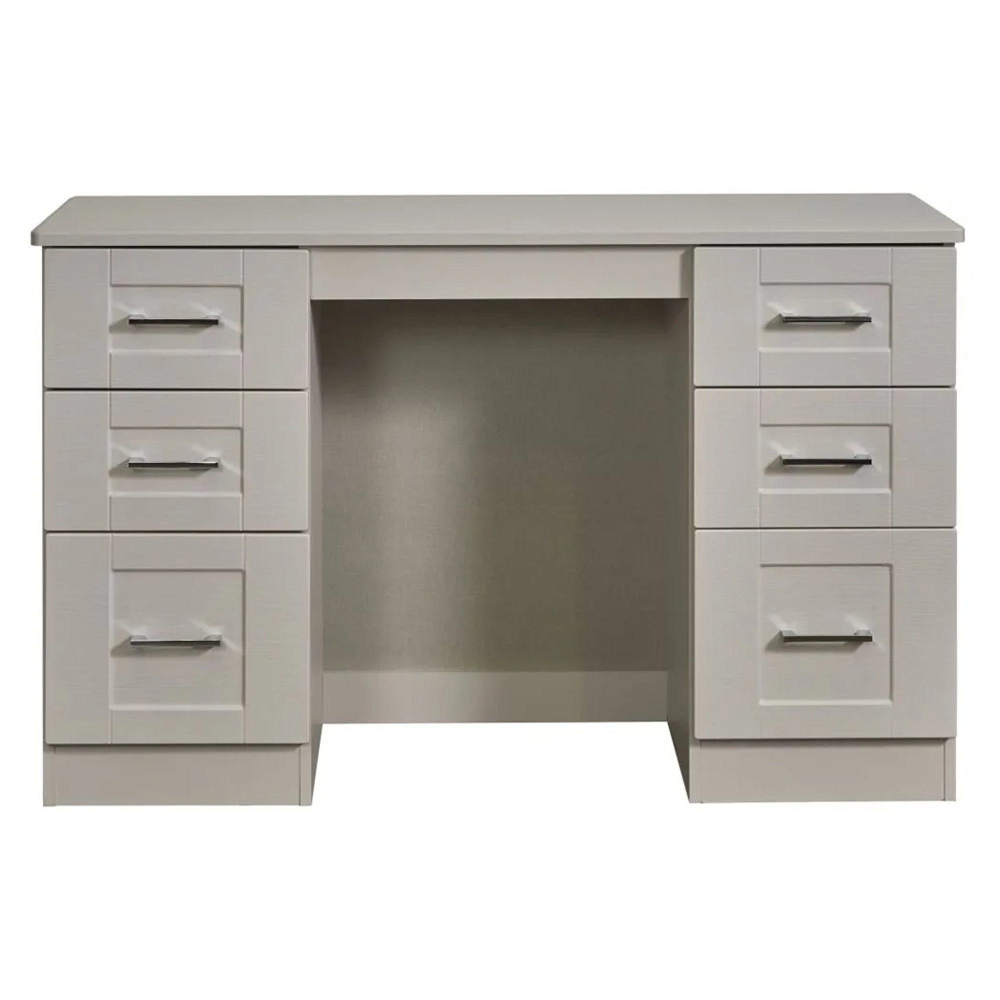 York Dressing Table - 6 Drawer - Double - Cashmere