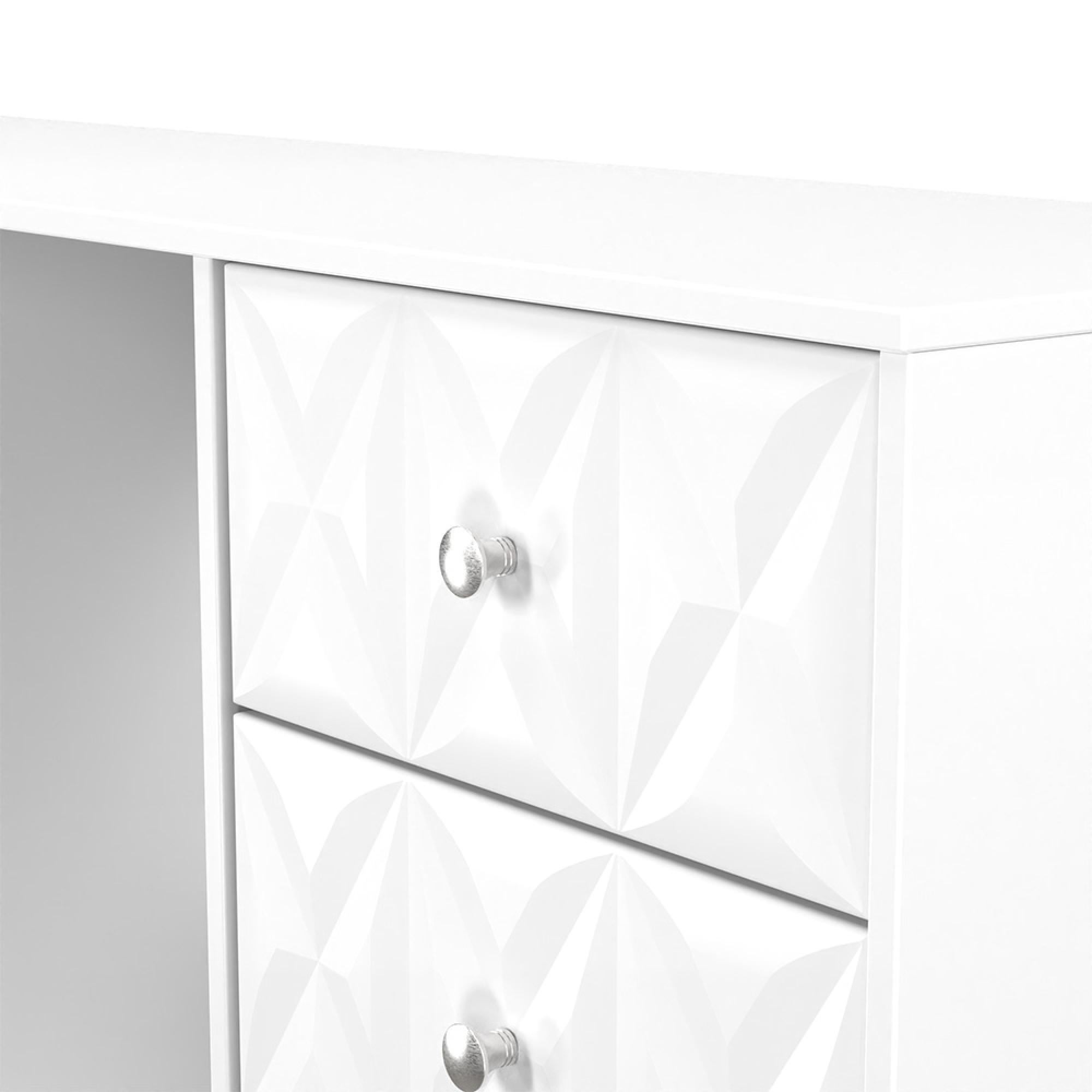 San Jose Dressing Table - Double - 6 Drawer - White