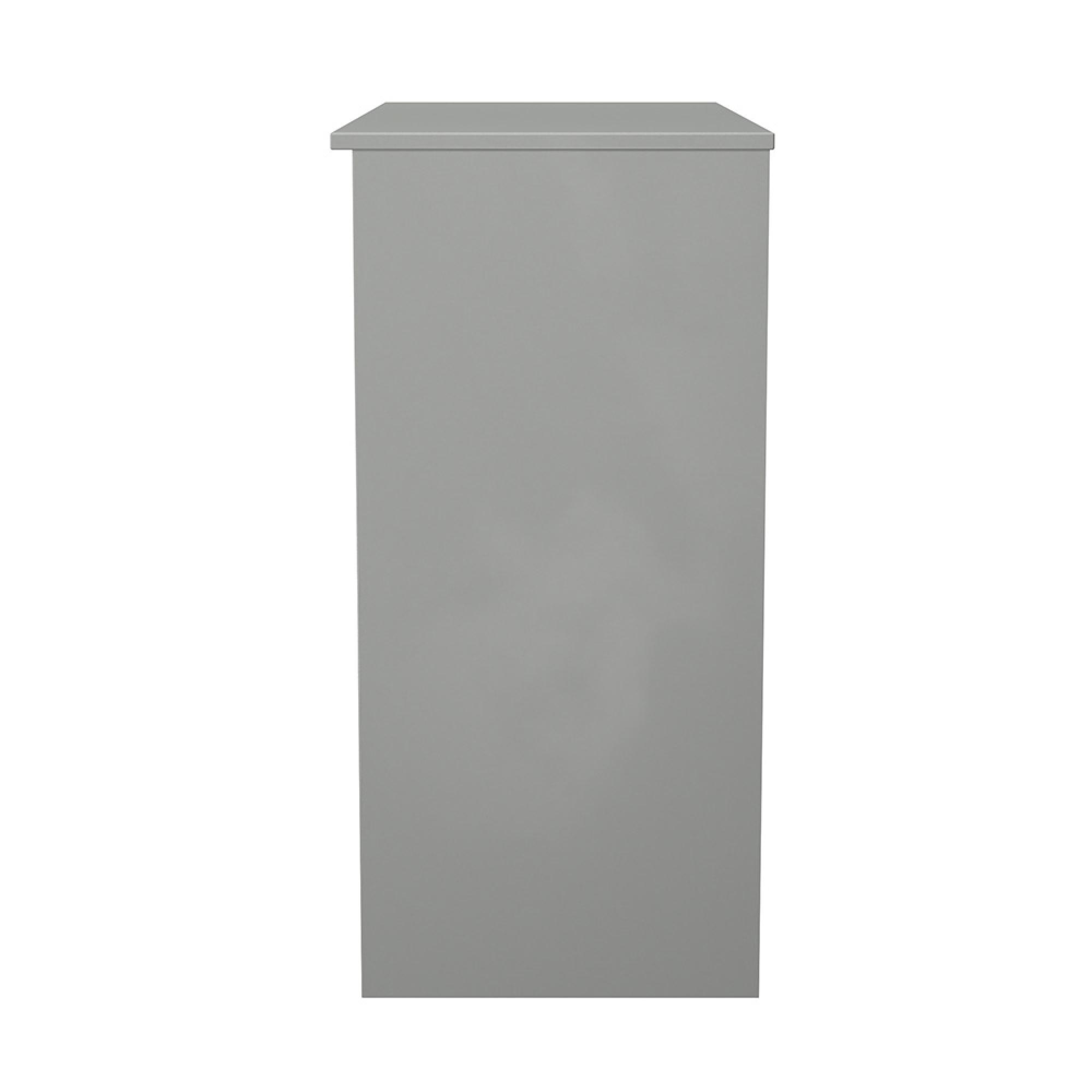 Milan Dressing Table - Single - 3 Drawer - Grey