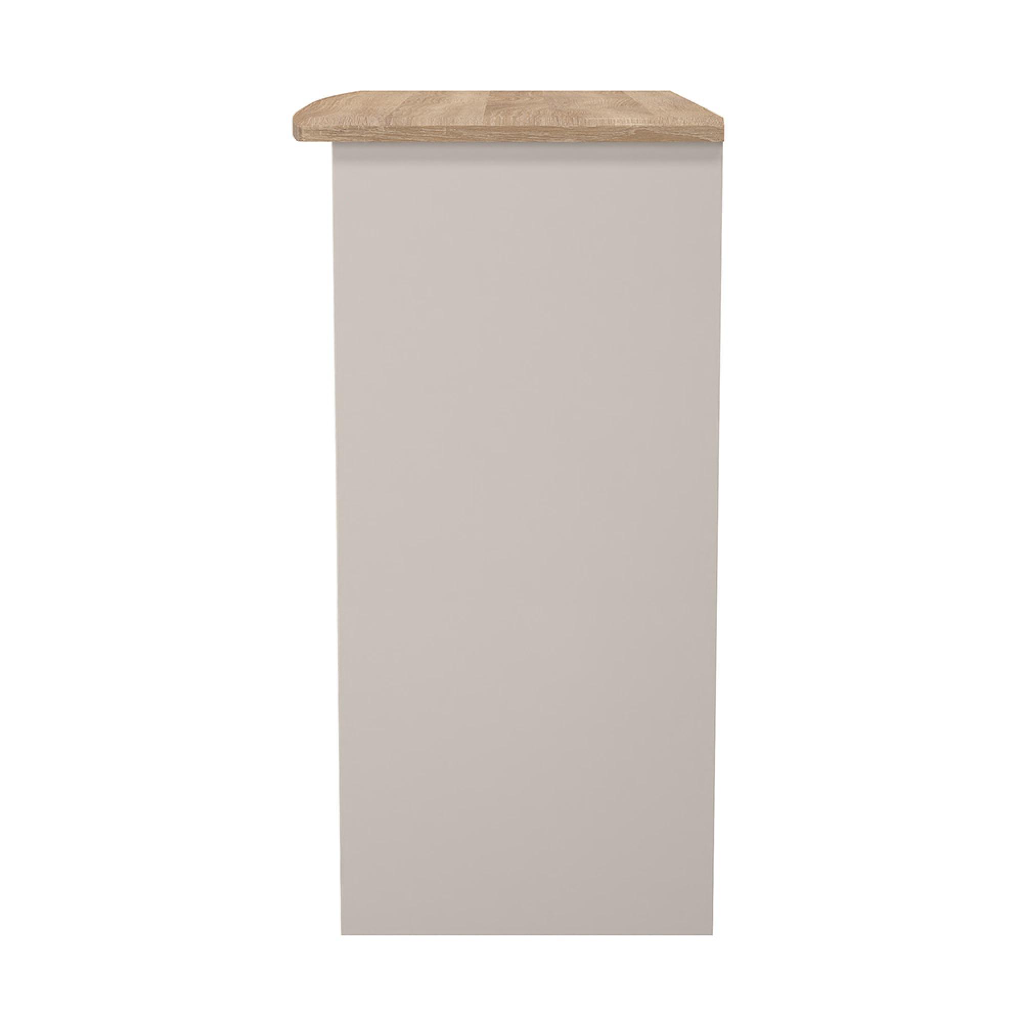 Sussex Single Dressing Table - 3 Drawer - Cashmere and Oak
