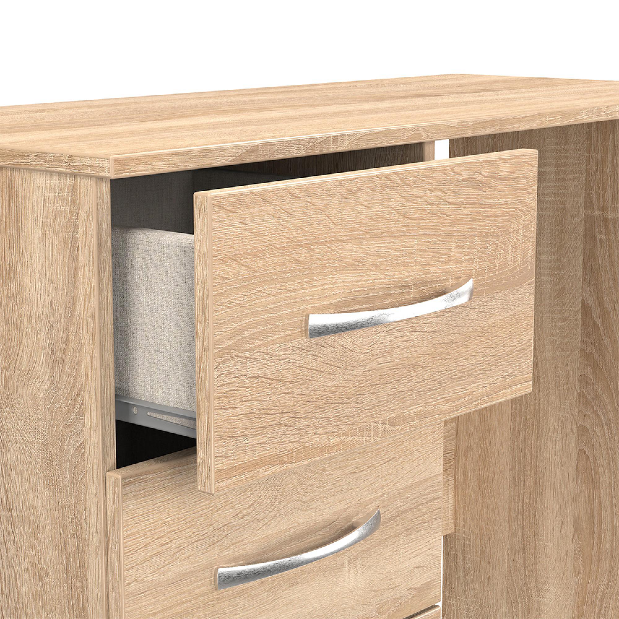 Avon Dressing Table - 3 Drawer - Single - Oak