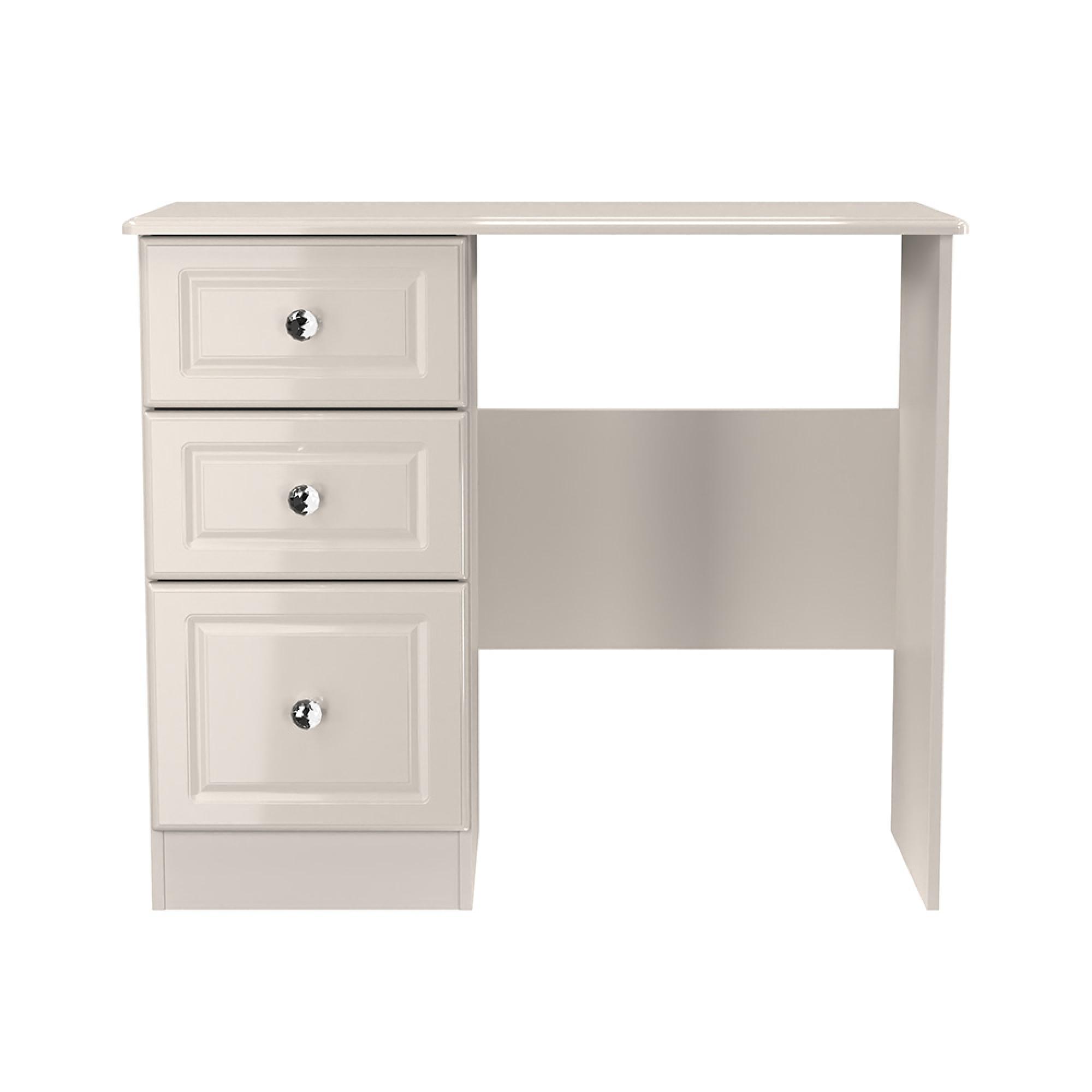 Balmoral Dressing Table - 3 Drawer - Single Pedestal - Cashmere