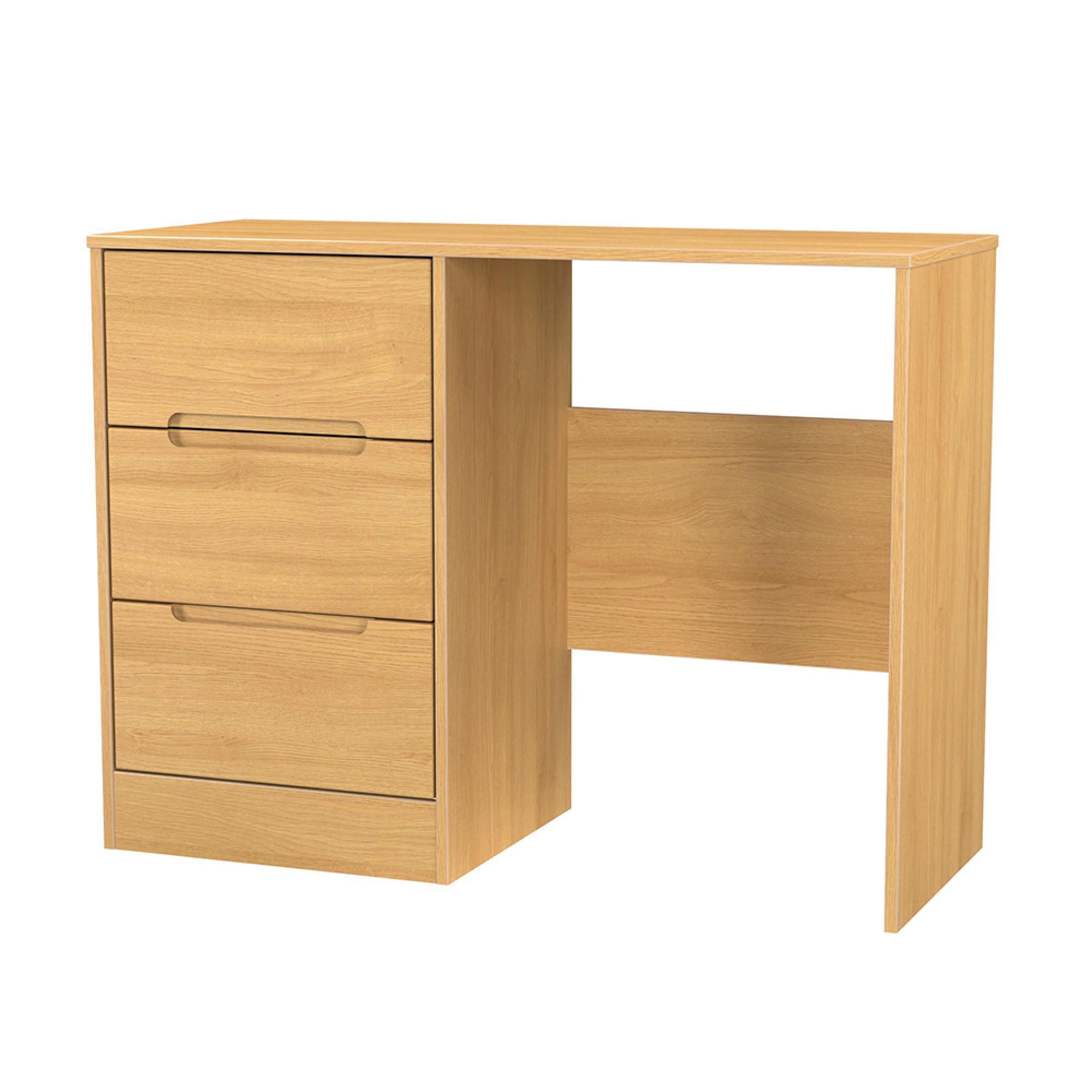 Monaco Dressing Table - Single - 3 Drawer - Modern Oak