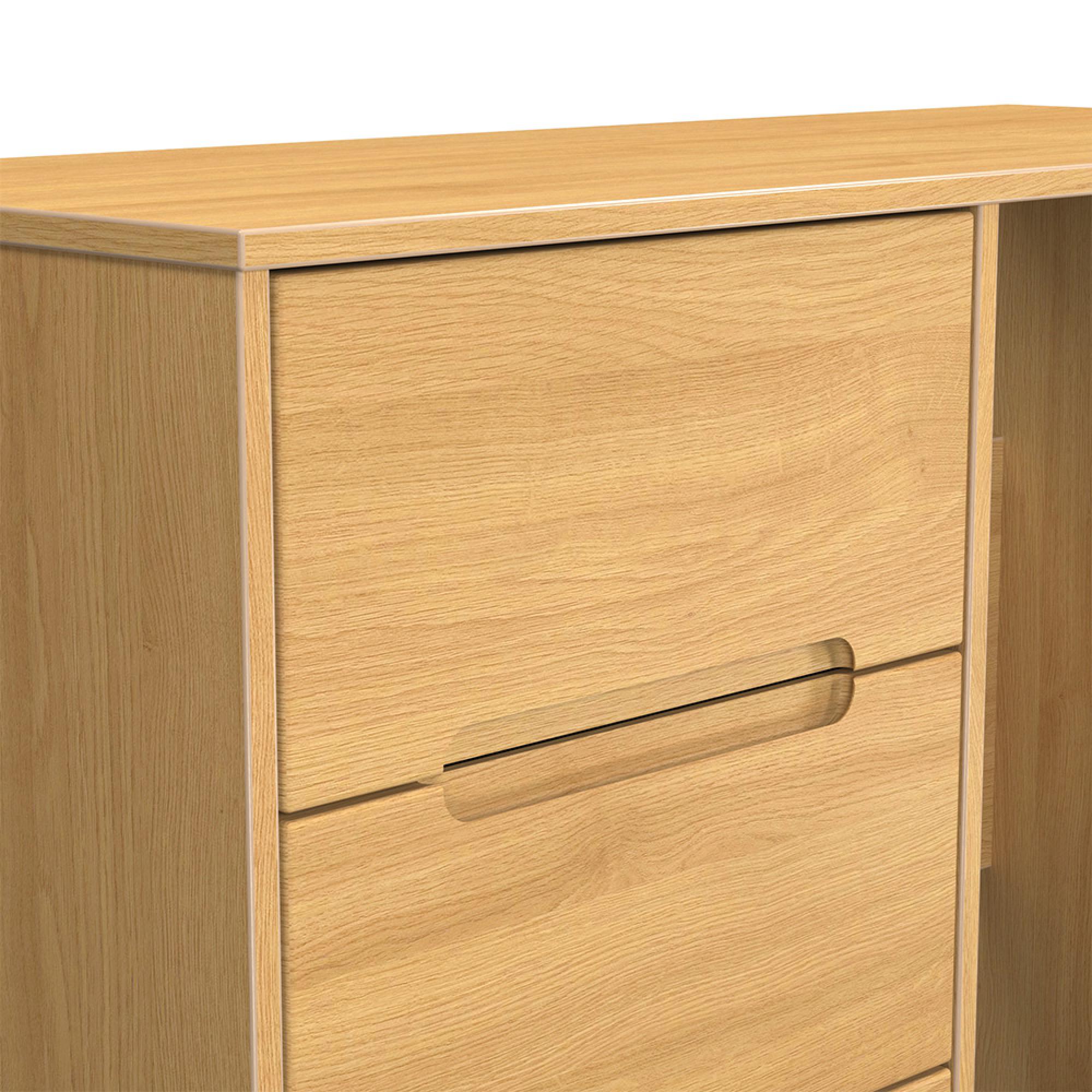 Monaco Dressing Table - Single - 3 Drawer - Modern Oak
