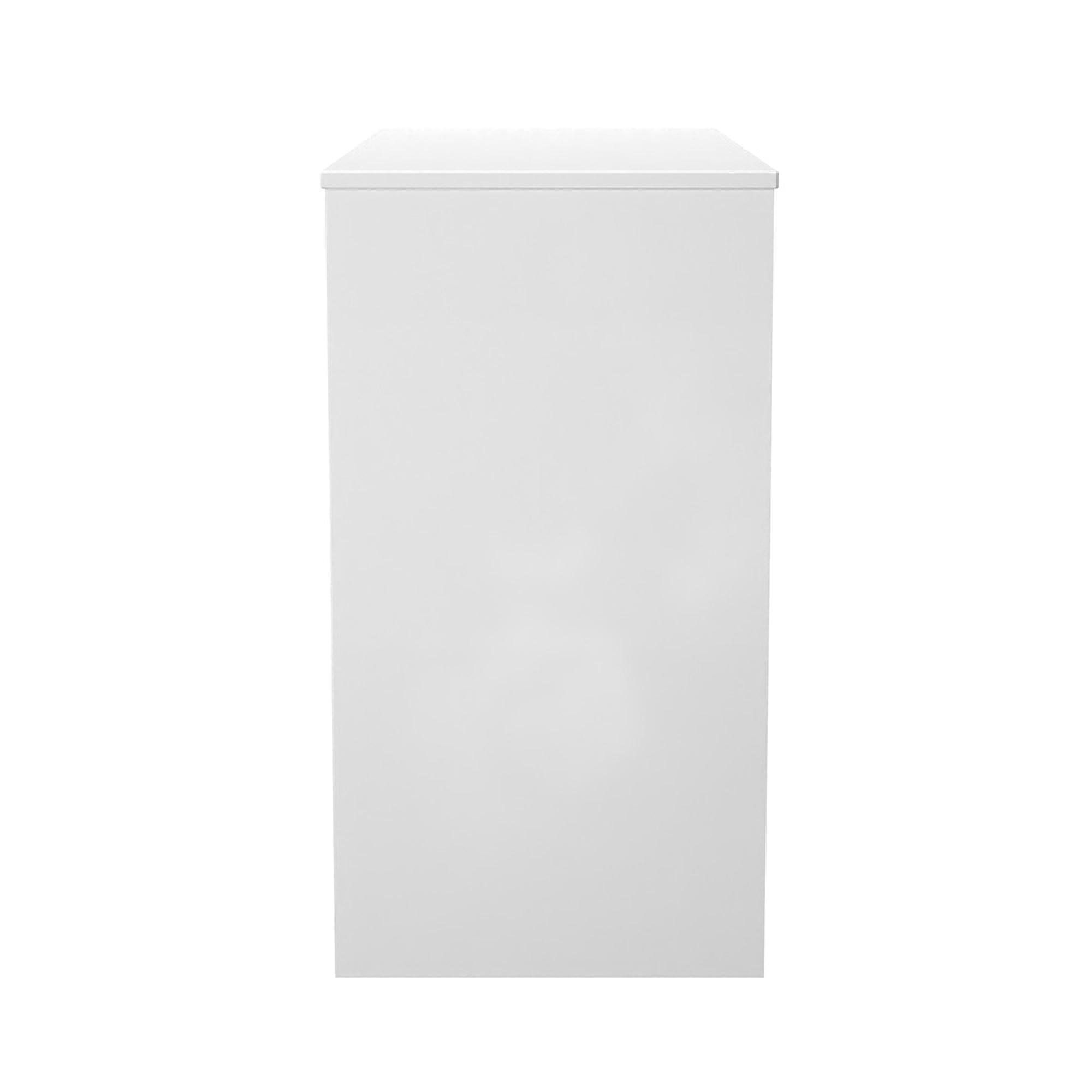 Monaco Dressing Table - Single - 3 Drawer - Cashmere Gloss and White