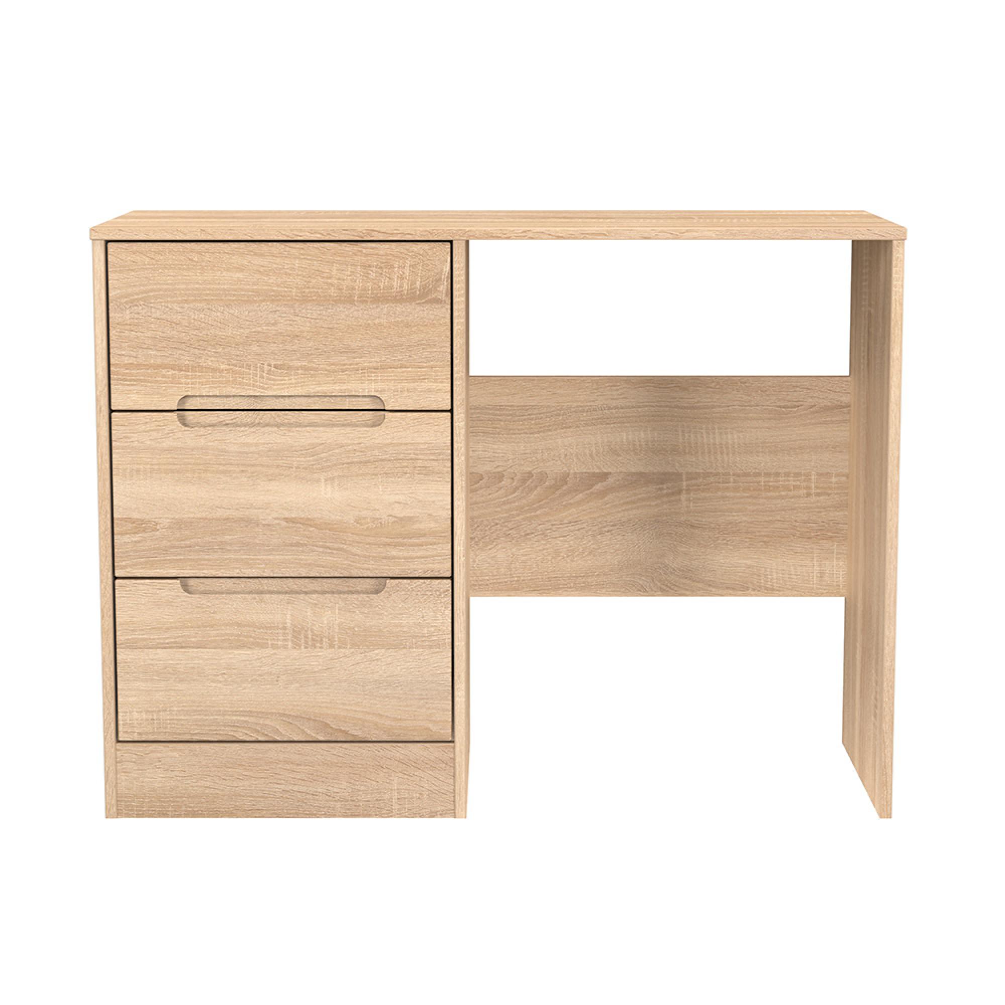 Monaco Dressing Table - Single - 3 Drawer - Oak