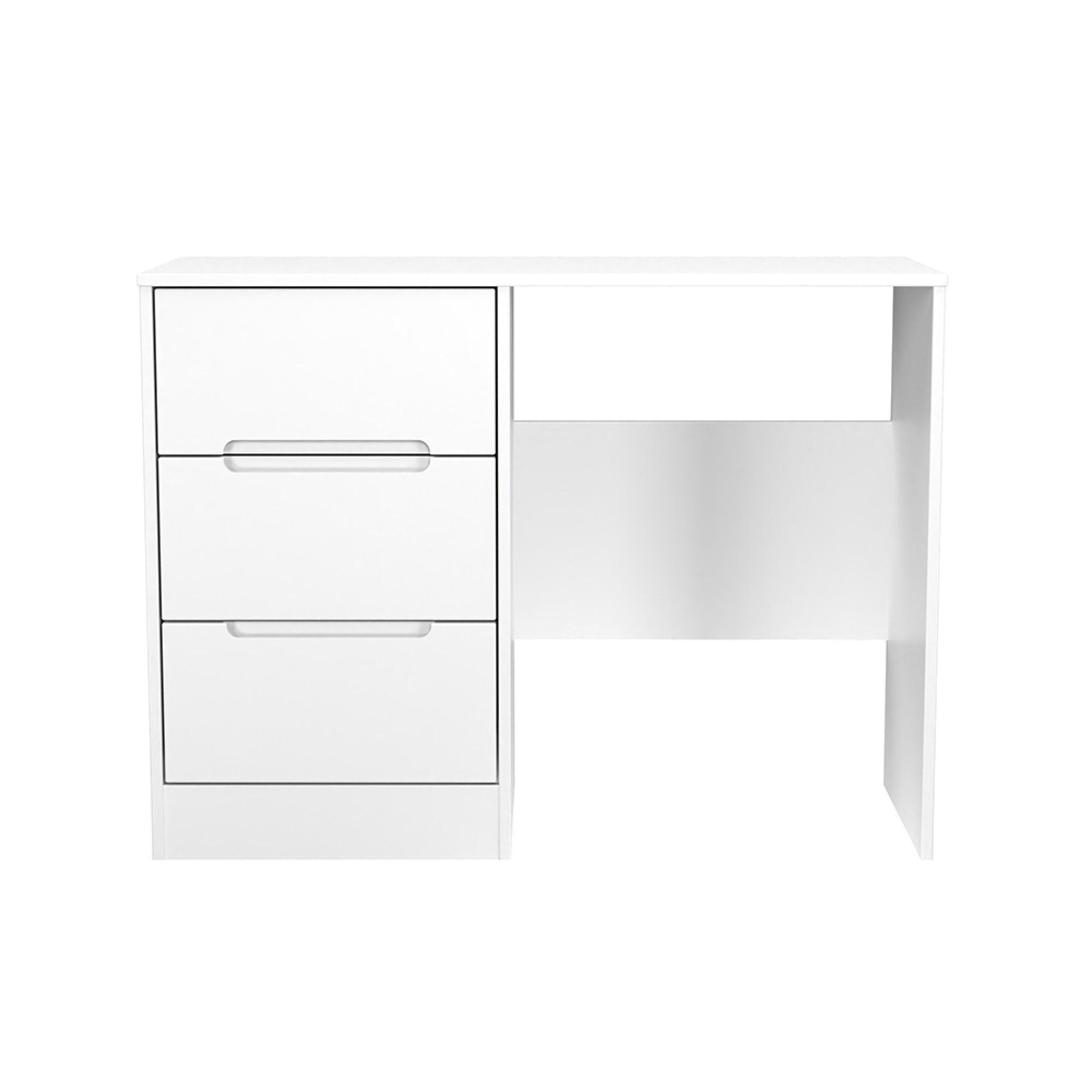Monaco Dressing Table - Single - 3 Drawer - White