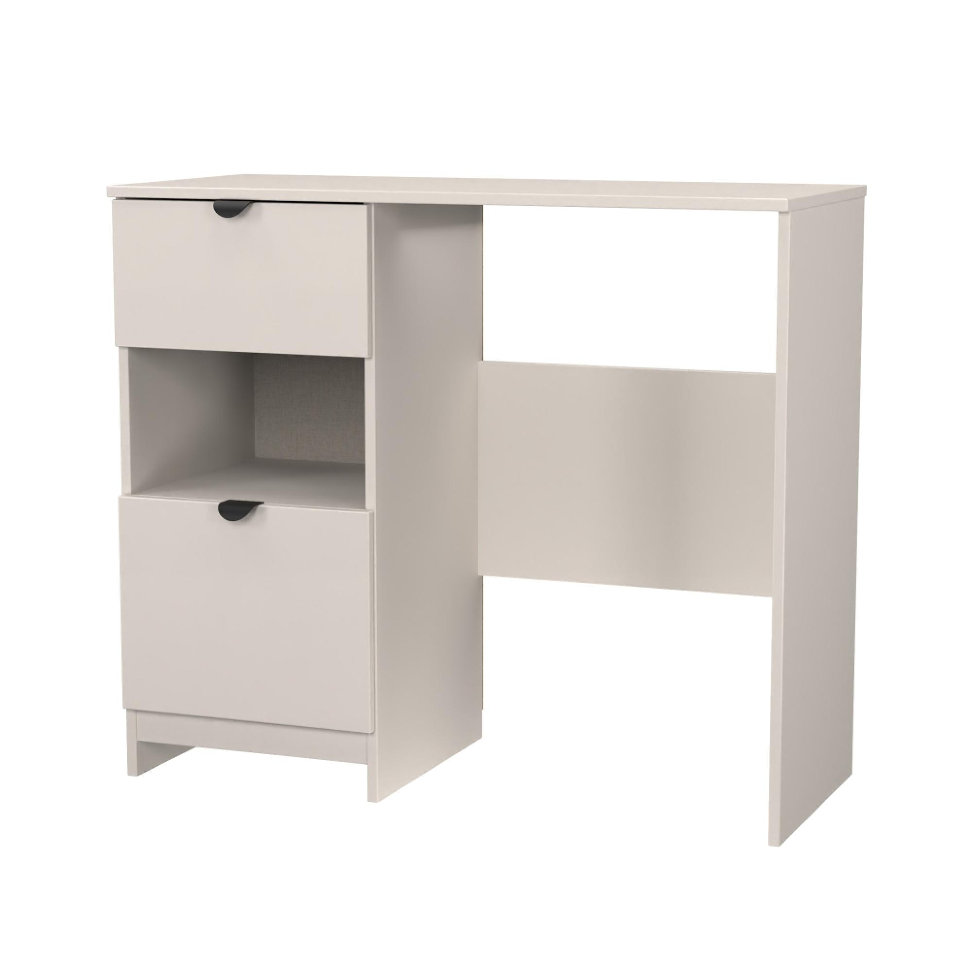 Bora Dressing Table - 2 Drawer - Open Shelf - Single - Kashmir Matt