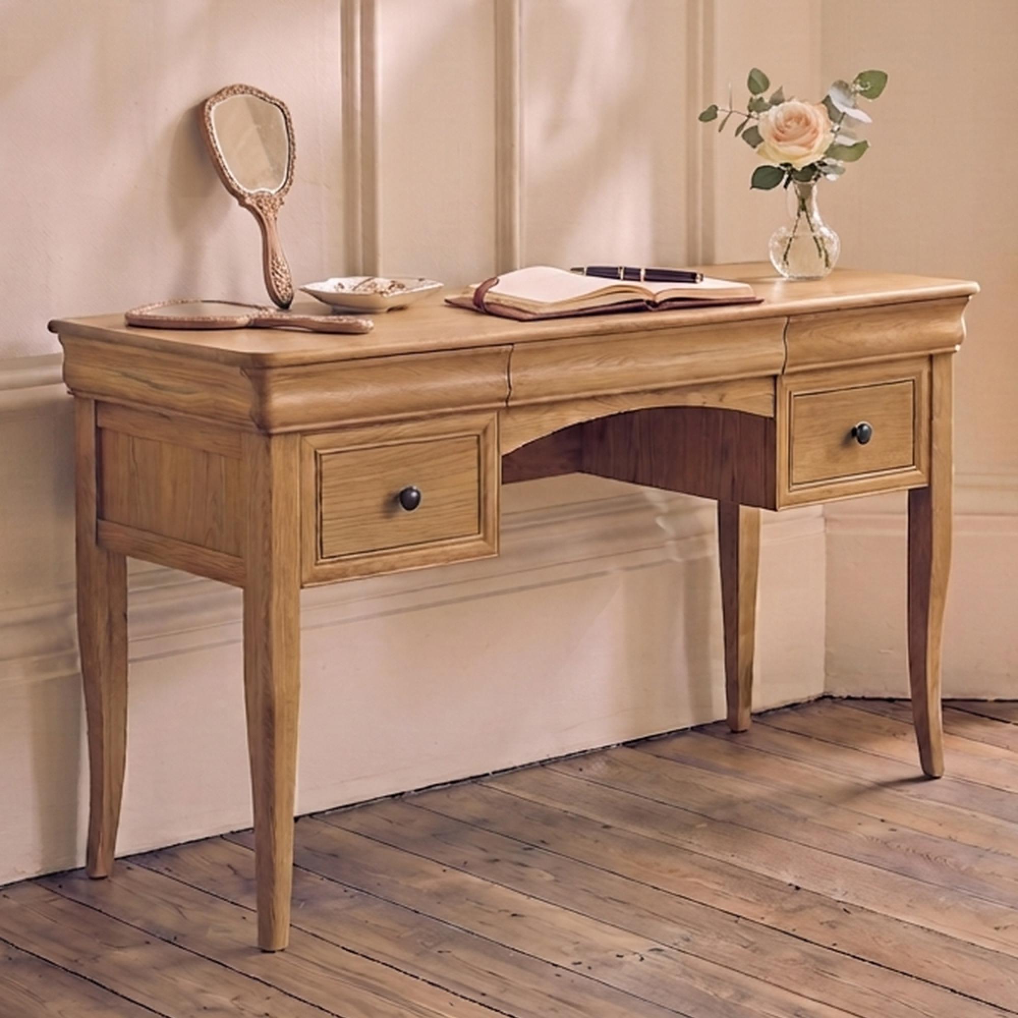 Bordeaux Dressing Table - 2 Drawer - Natural - Oak