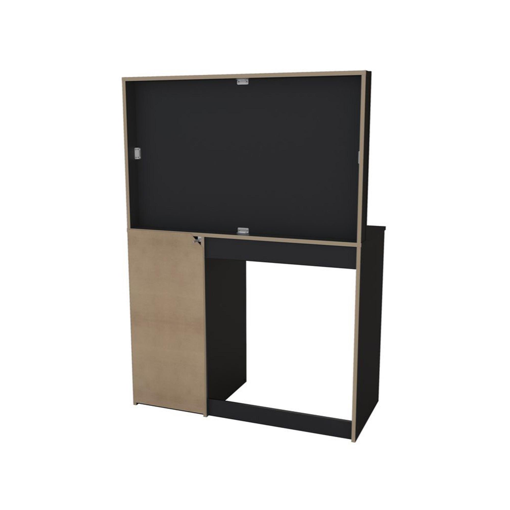 Ava Single Dressing Table - 5 Drawer - Black