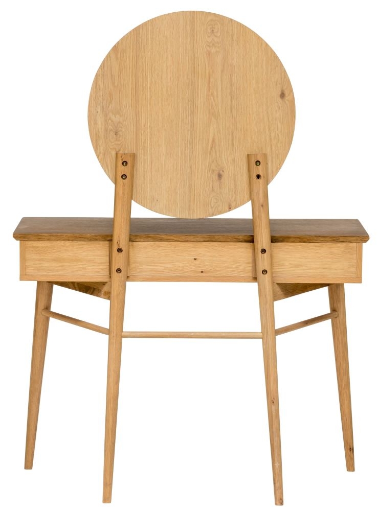 Grace Dressing Table - 3 Drawer - with Mirror - Natural Oak