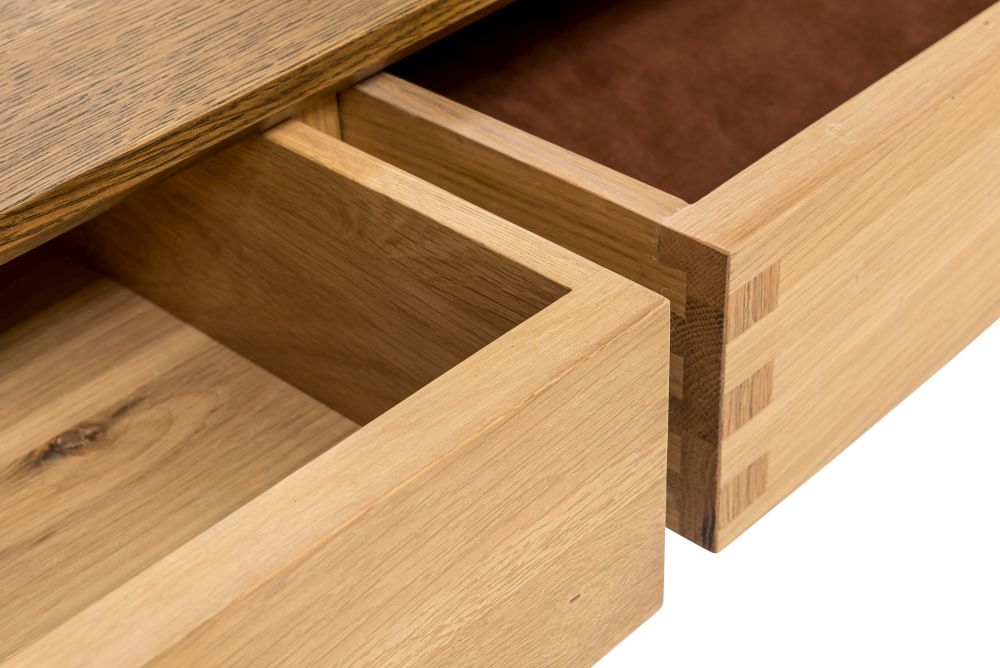 Grace Dressing Table - 3 Drawer - with Mirror - Natural Oak