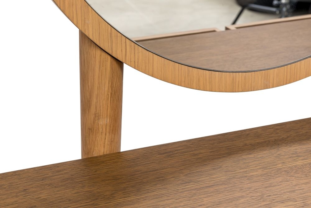 Grace Dressing Table - 3 Drawer - with Mirror - Natural Oak