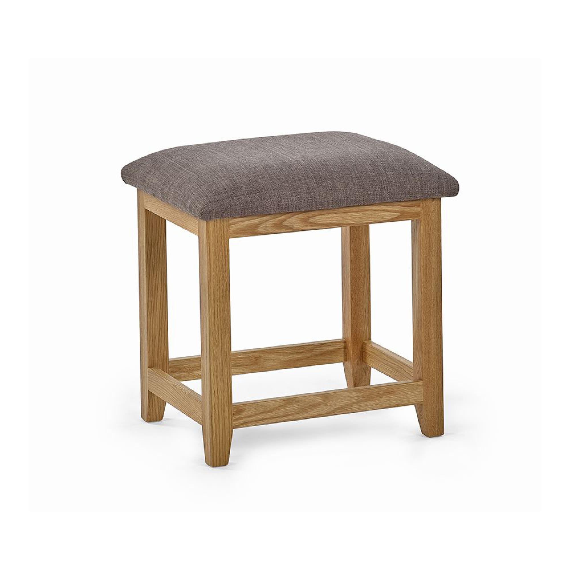 Mallory Dressing Table with Stool - 6 Drawer - Double - Oak