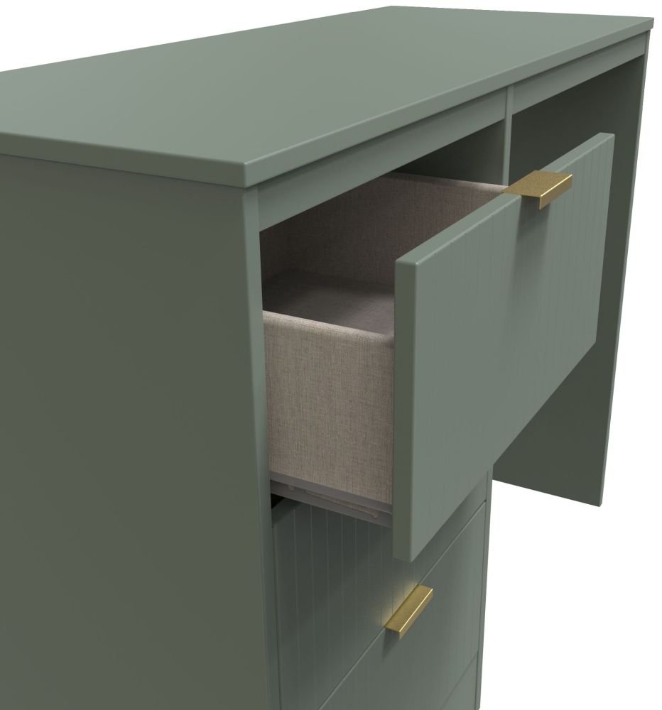 Nashville Dressing Table - Single - 3 Drawer - Green
