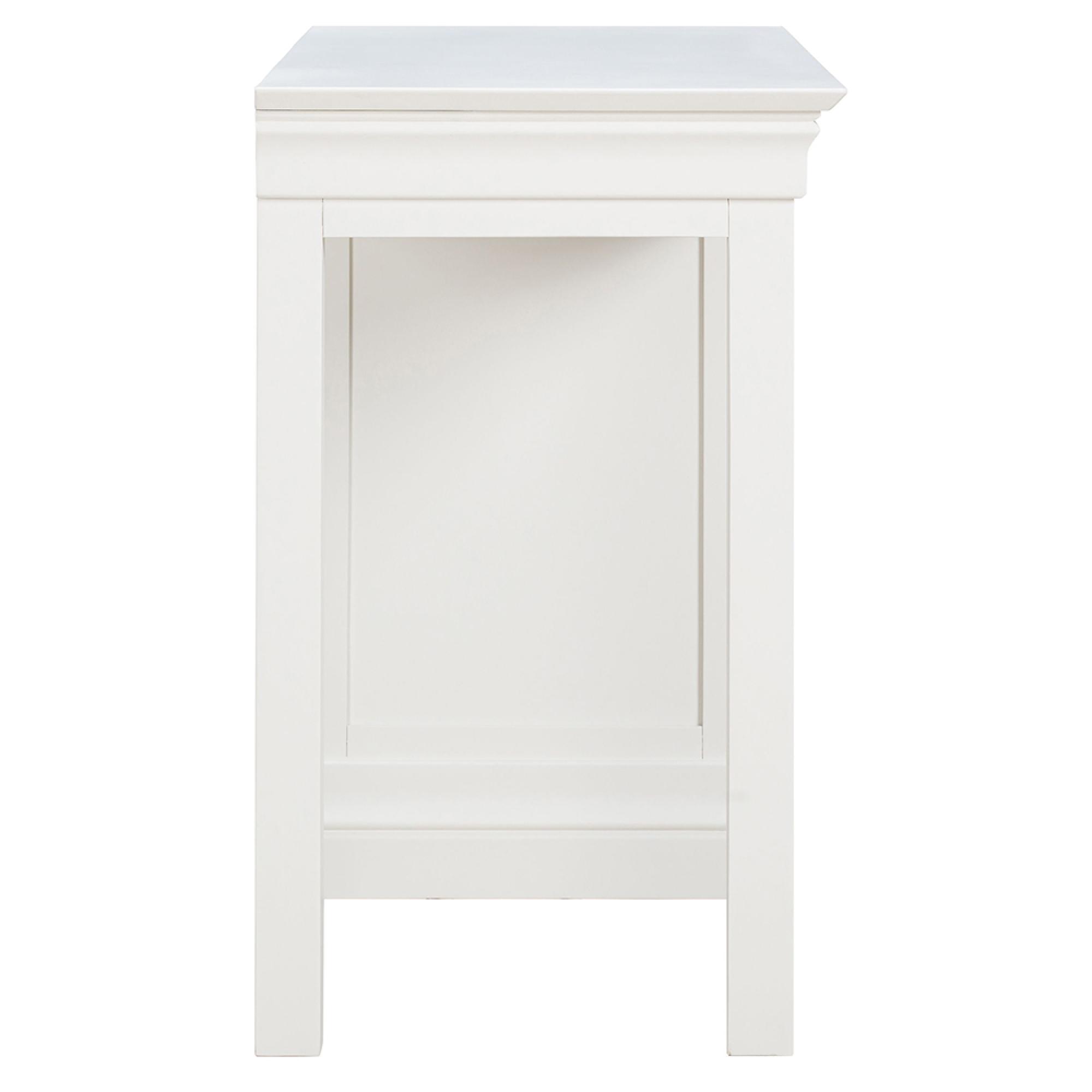 Paisley Dressing Table - 3 Drawer - White Painted