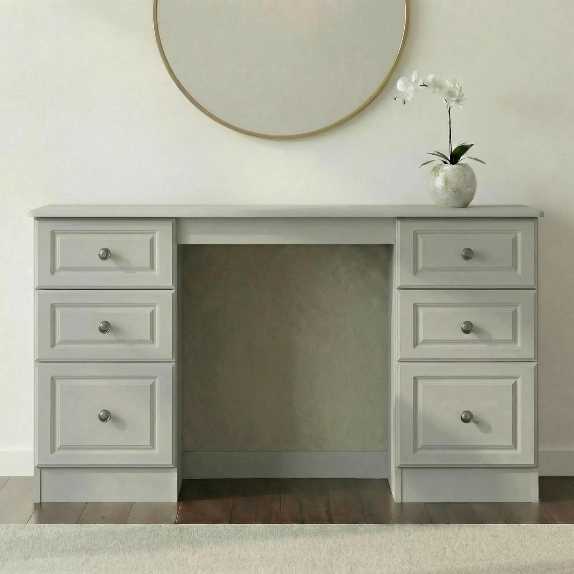 Pembroke Cashmere 6 Drawer Double Dressing Table